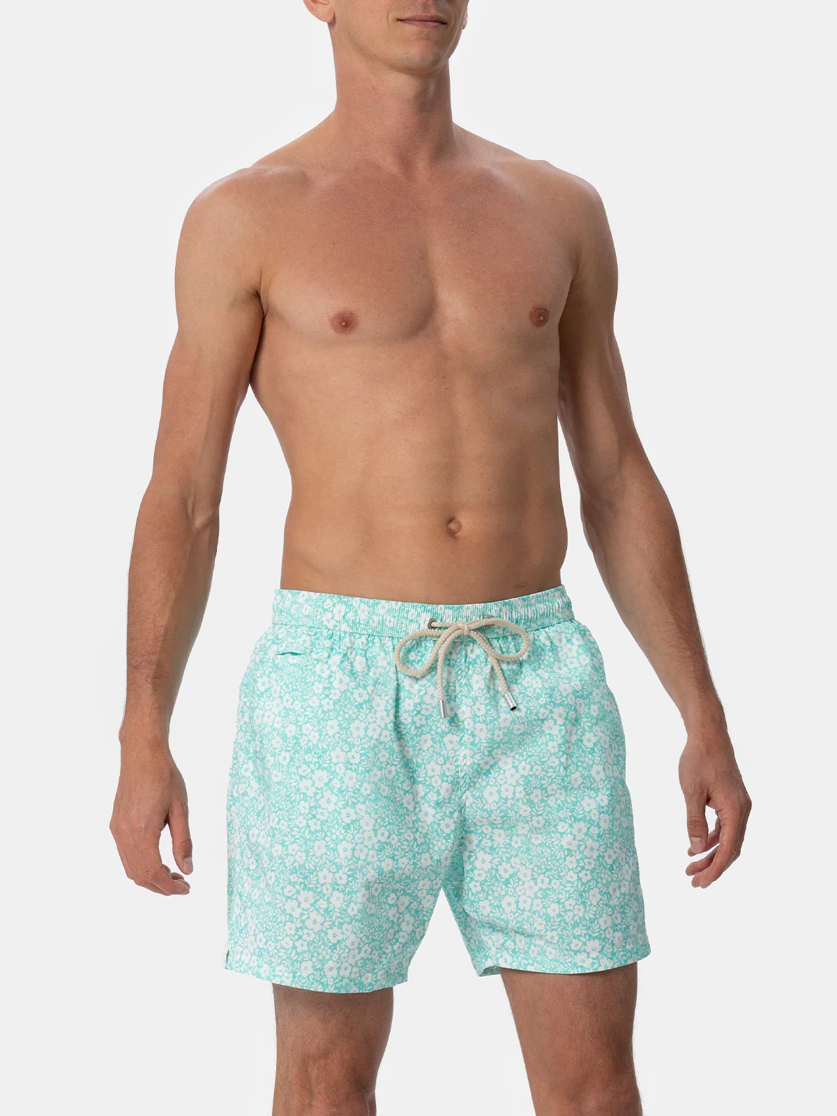 Comfort Light classic stretch swim shorts with flower print - Image 4