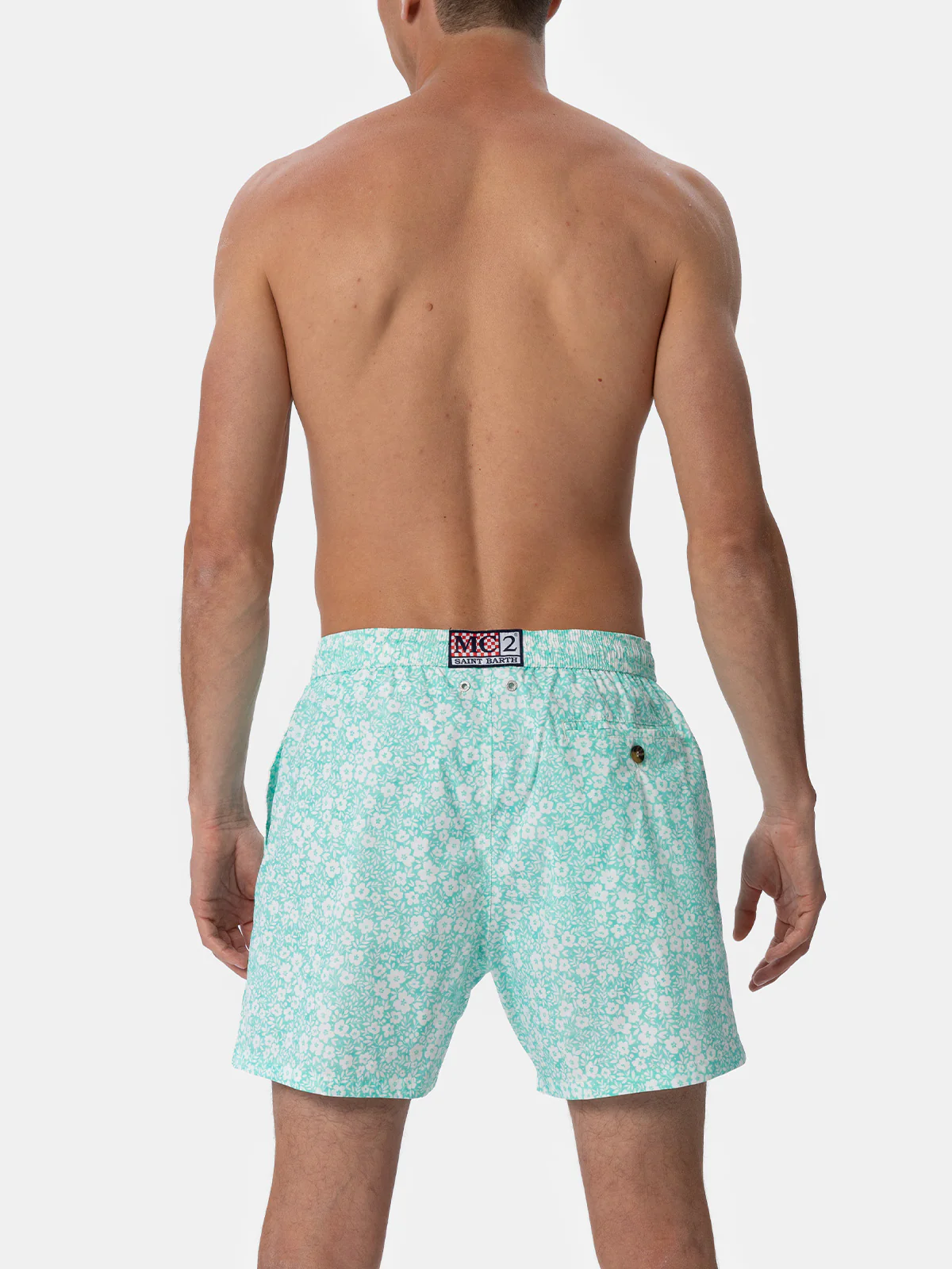 Comfort Light classic stretch swim shorts with flower print - Image 5