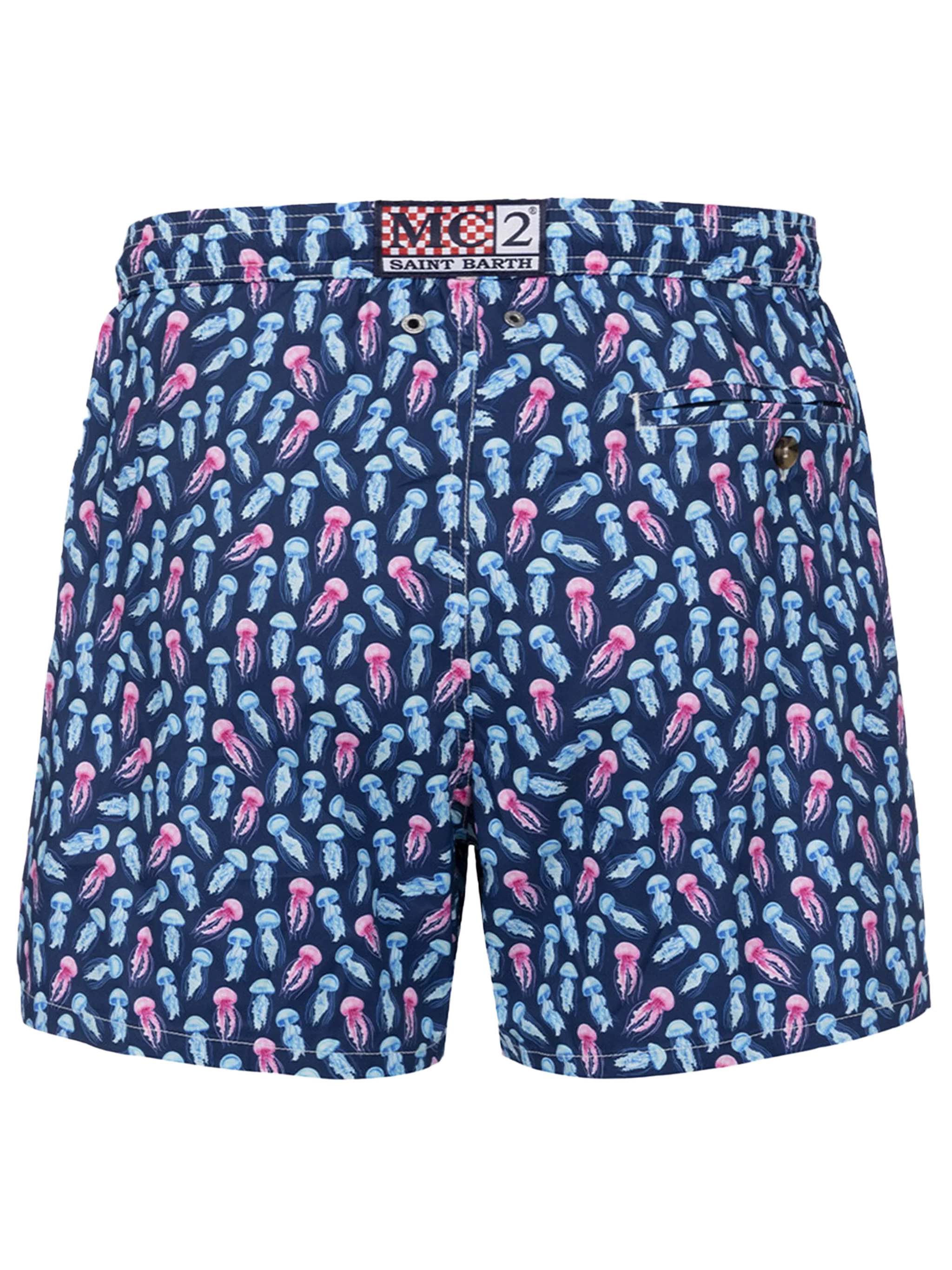 Comfort Light classic stretch swim shorts with jellyfishes print - Image 2