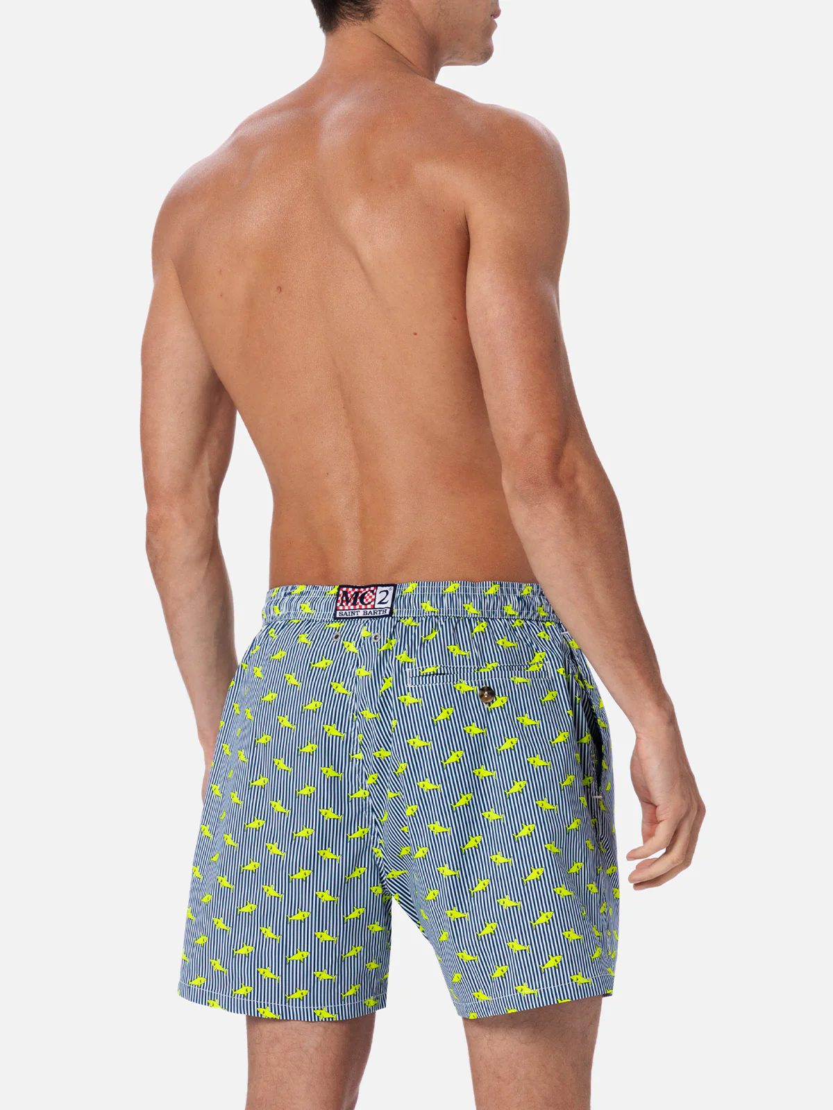 Comfort Light classic stretch swim shorts with sharks print - Image 4