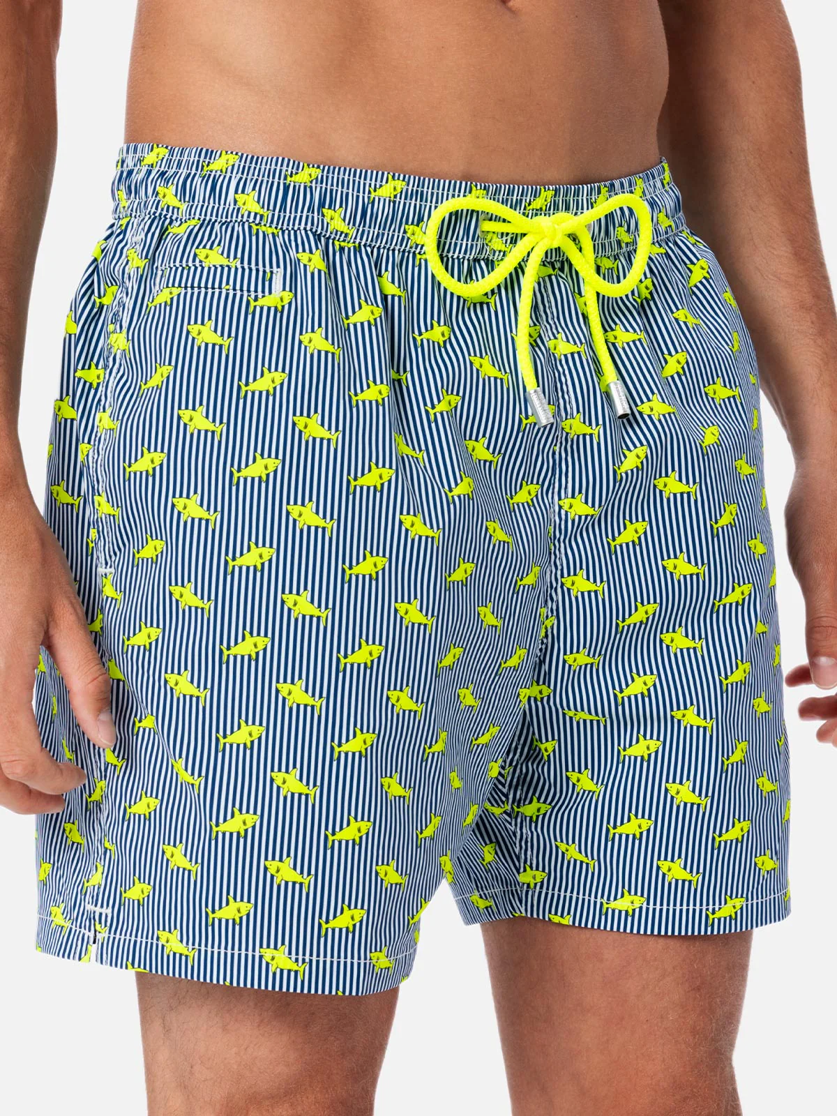 Comfort Light classic stretch swim shorts with sharks print - Image 5