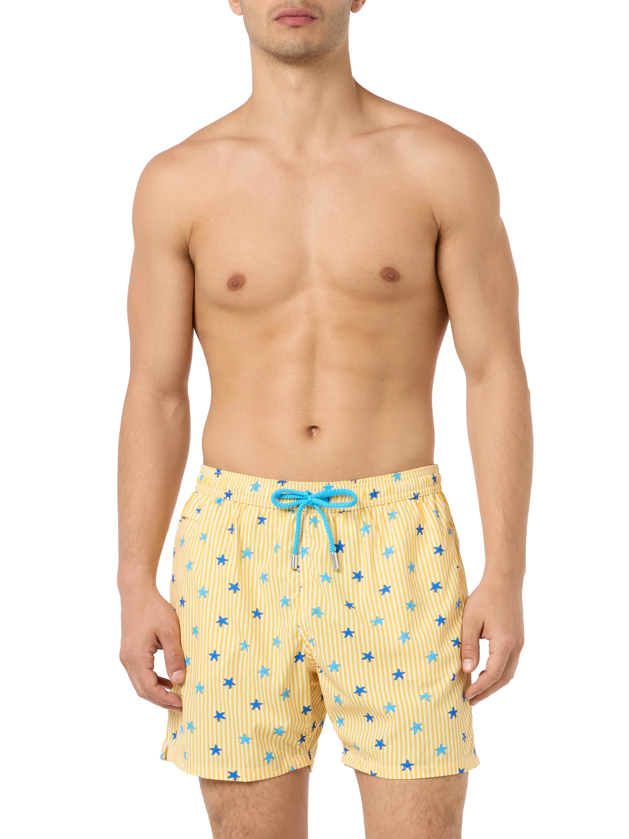 Comfort Light classic stretch swim shorts with starfishes print - Image 3