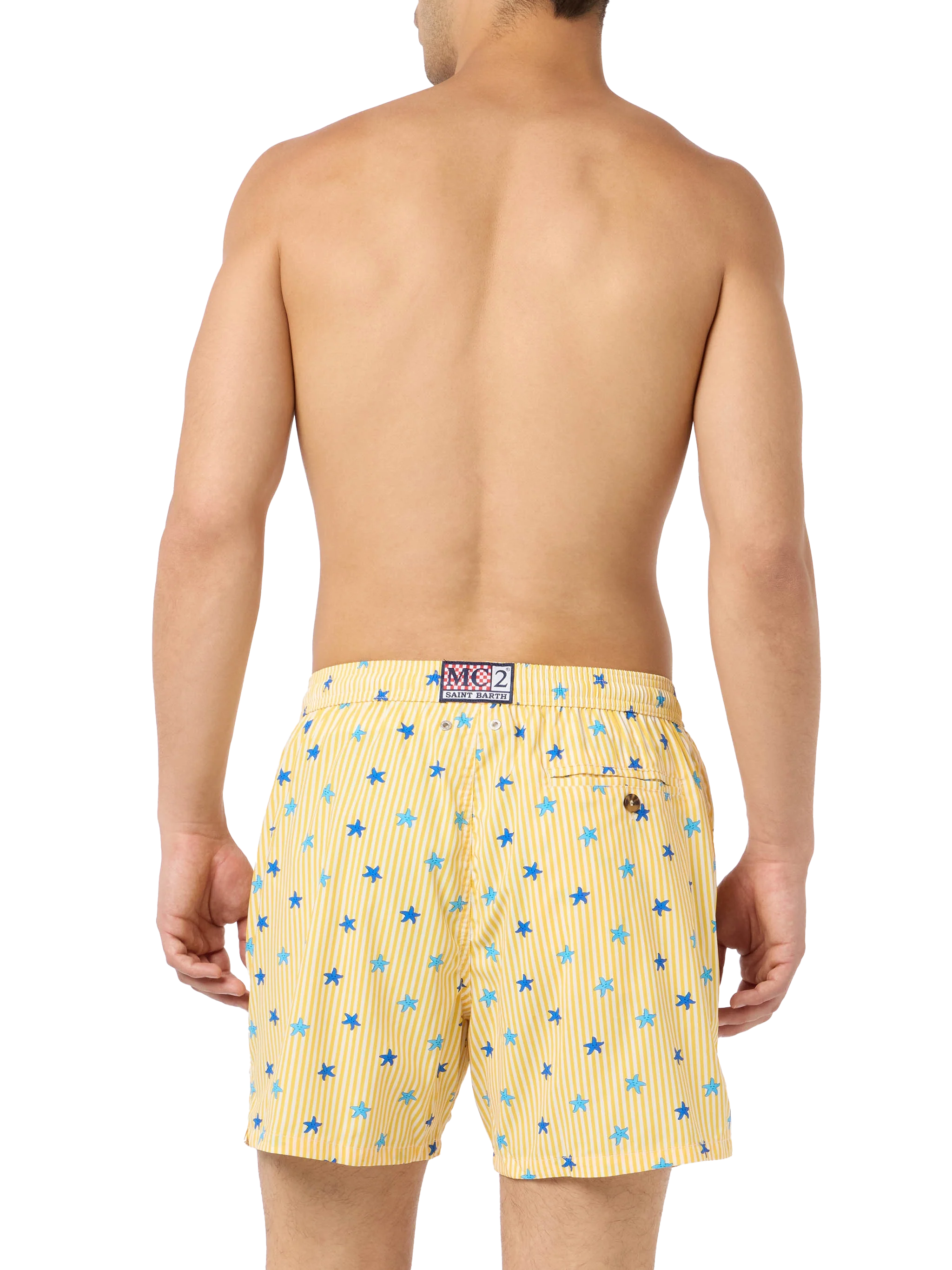 Comfort Light classic stretch swim shorts with starfishes print - Image 4