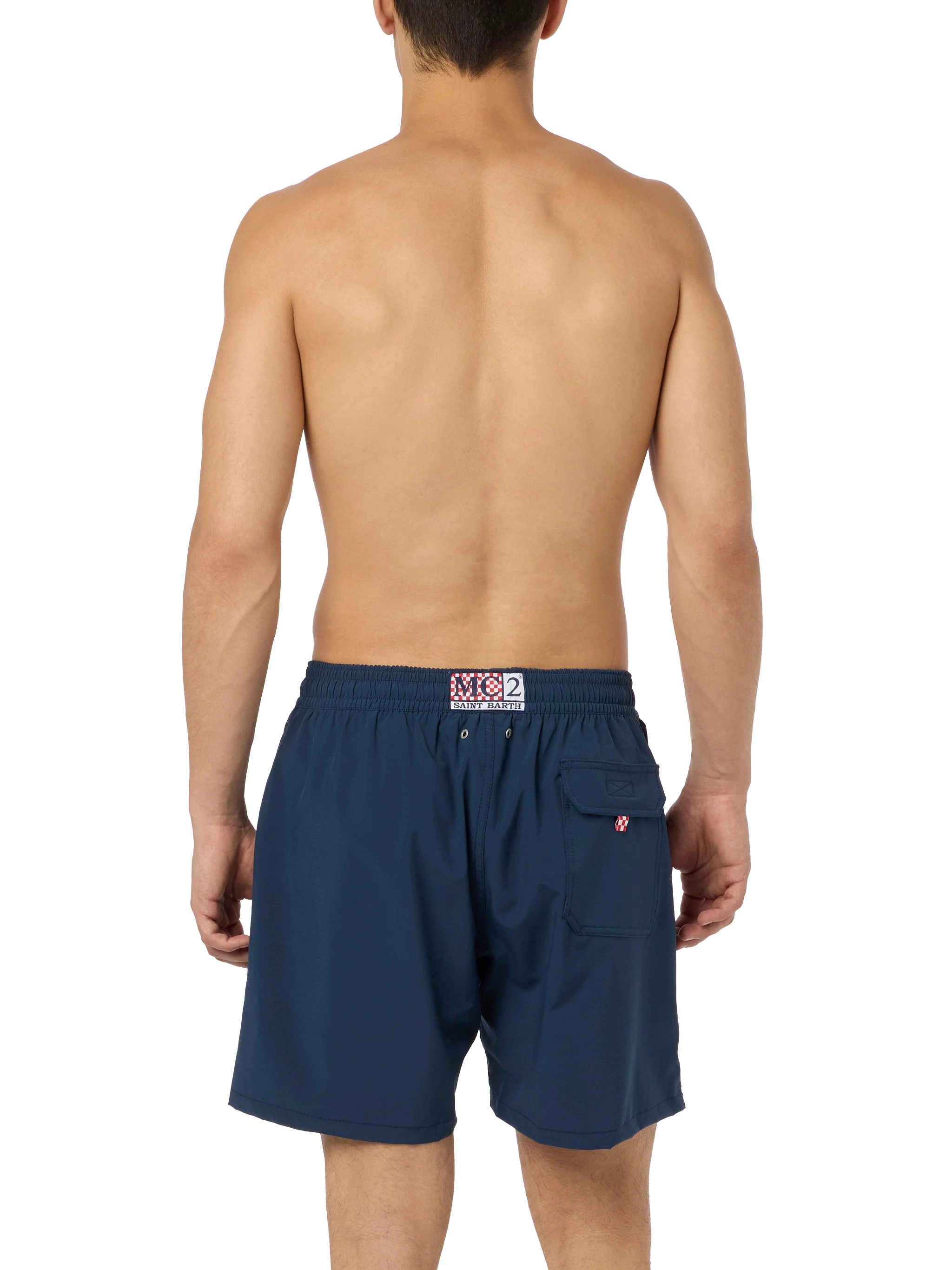 Comfort classic stretch swim shorts with Dal Padel alla Brace embroidery | INSULTI LUMINOSI SPECIAL EDITION - Image 6
