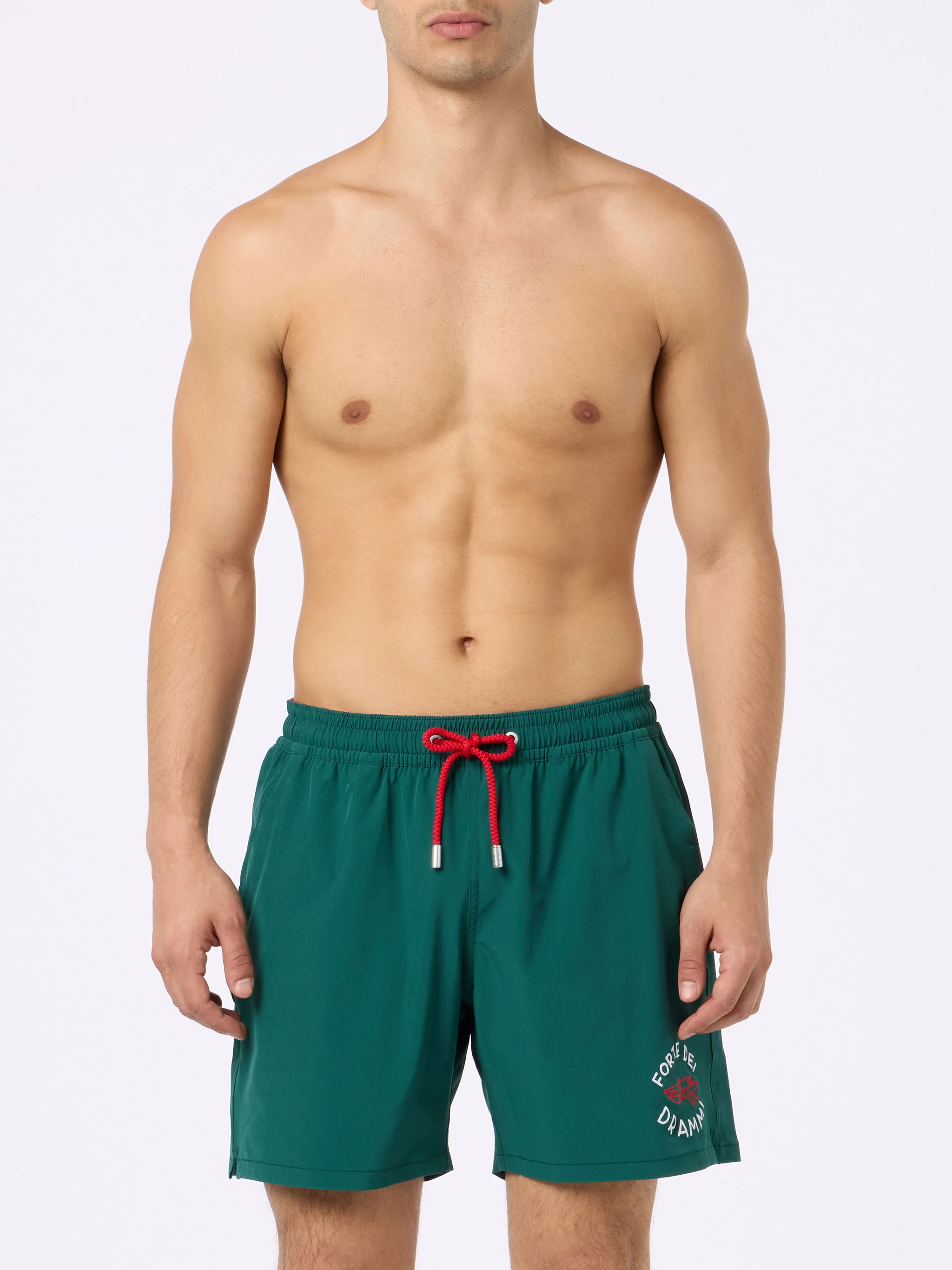 Classic stretch Comfort swim shorts with Forte dei Drammi embroidery | INSULTI LUMINOSI SPECIAL EDITION - Image 5