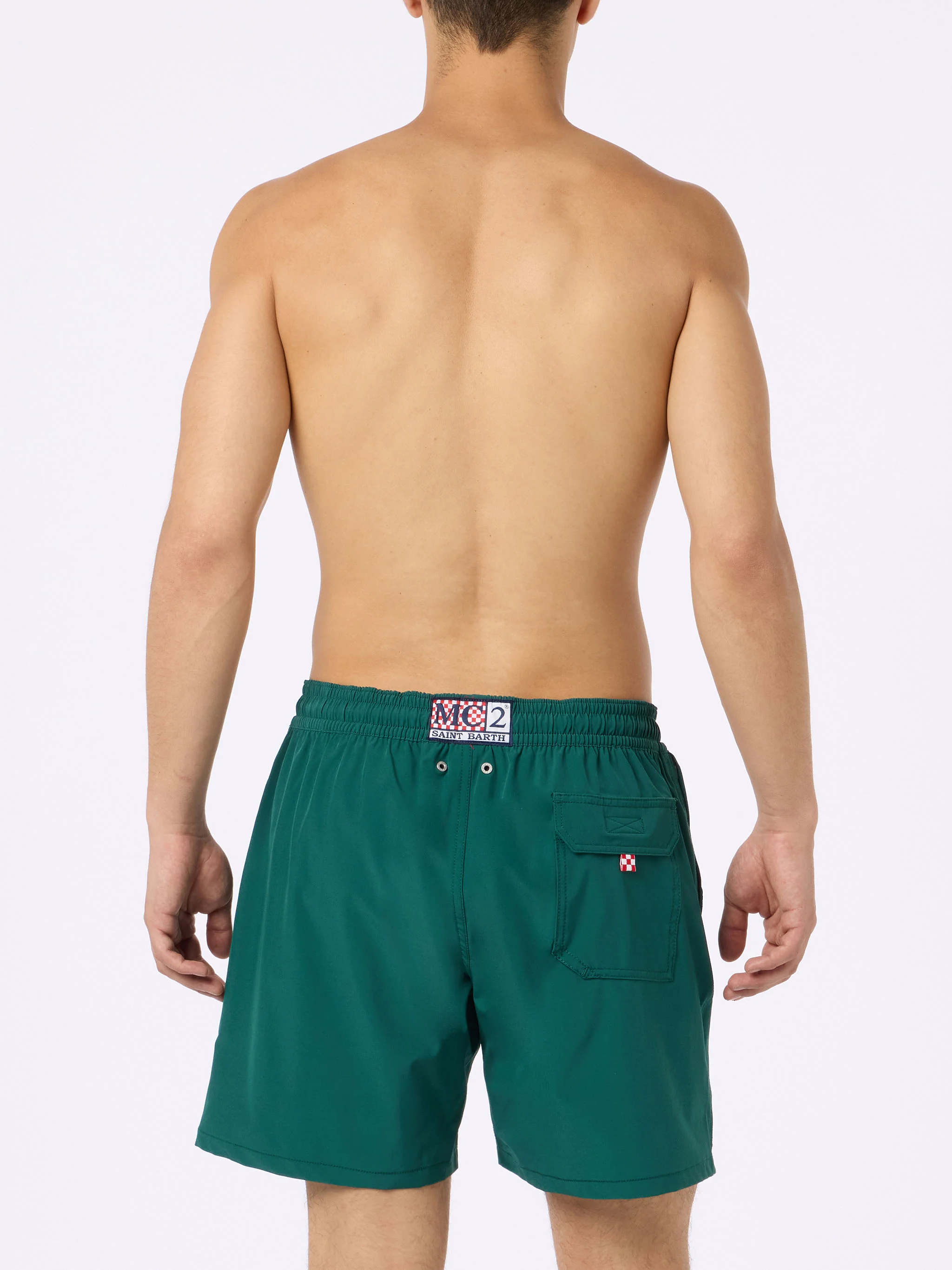 Classic stretch Comfort swim shorts with Forte dei Drammi embroidery | INSULTI LUMINOSI SPECIAL EDITION - Image 6