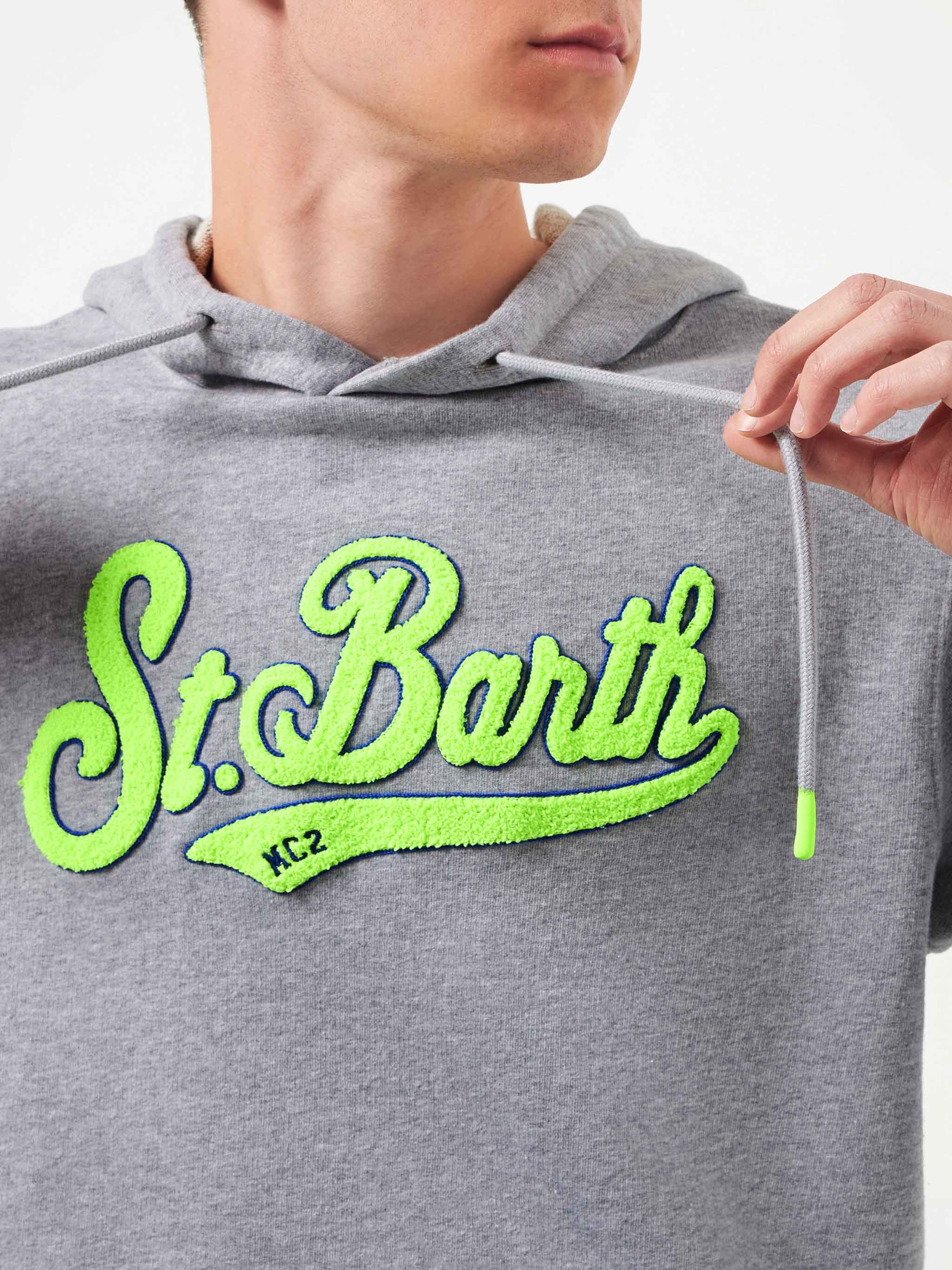 Manhattan grey sweatshirt with yellow logo - Image 2