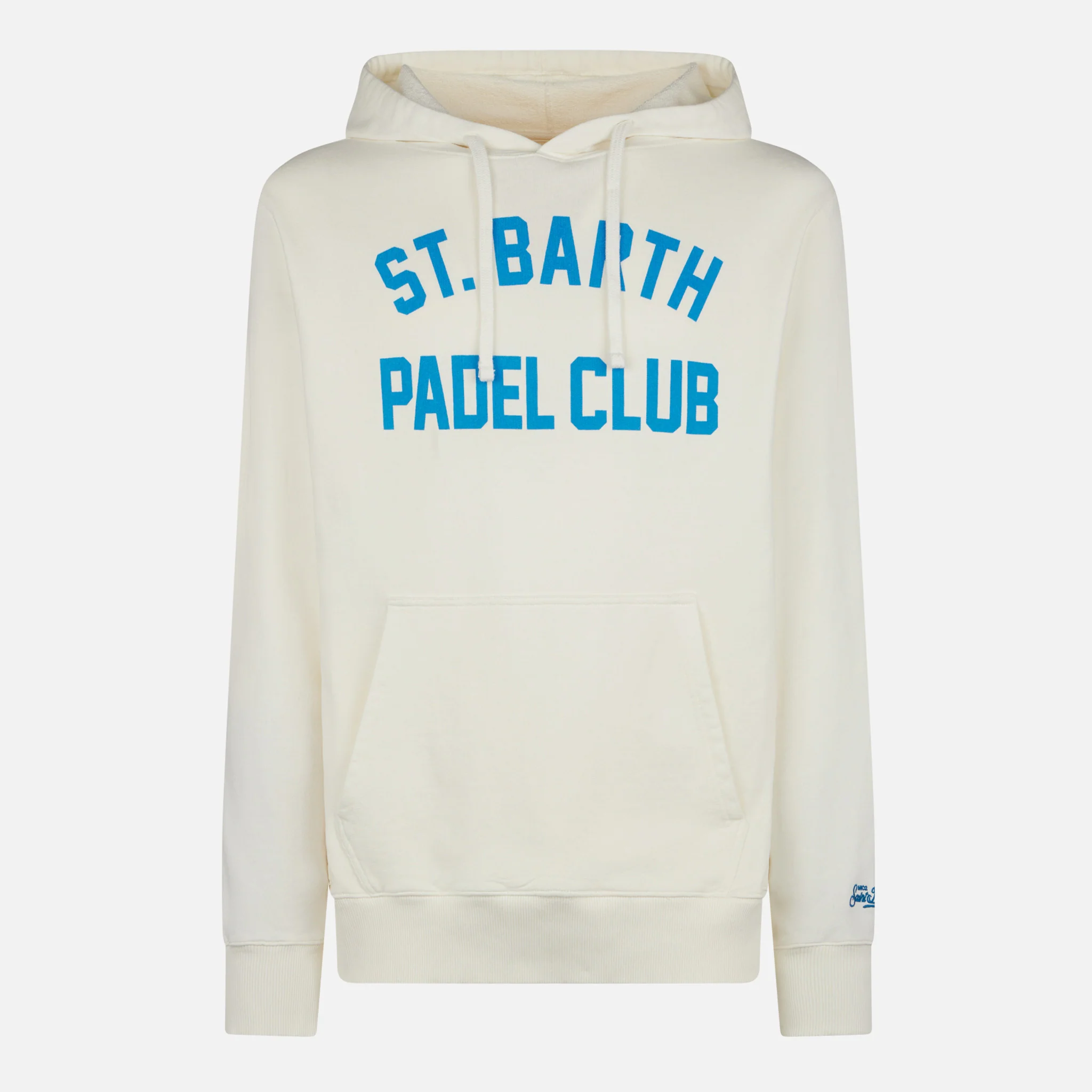Manhattan white sweatshirt with St. Barth Padel Club print
