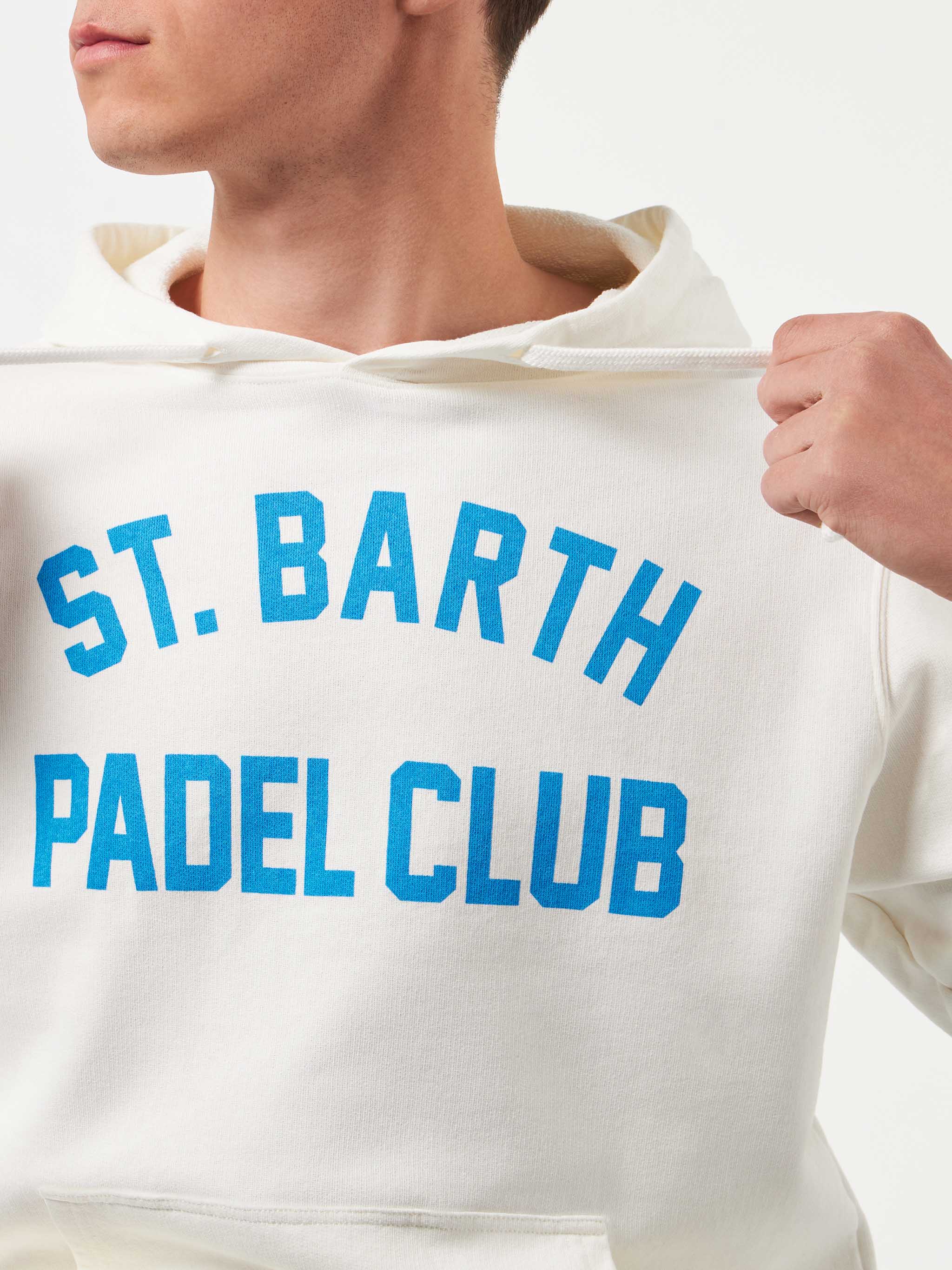Manhattan white sweatshirt with St. Barth Padel Club print - Image 2