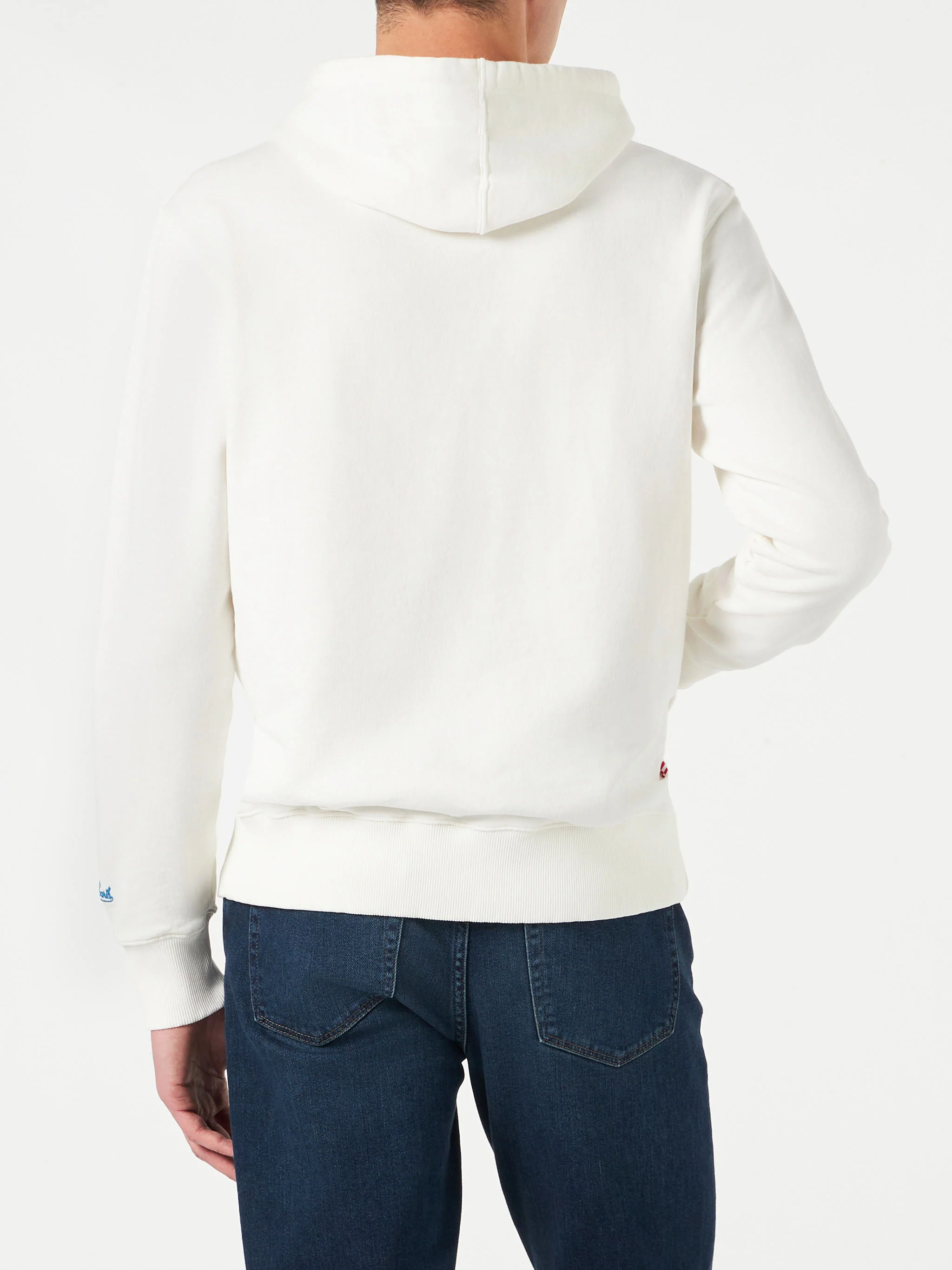 Manhattan white sweatshirt with St. Barth Padel Club print - Image 4