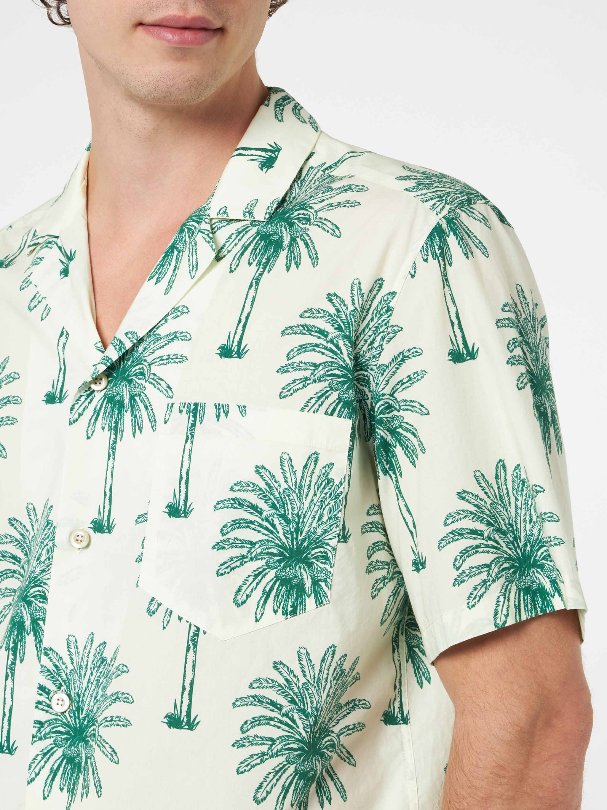 Kalea cotton shirt with palm print - Image 3