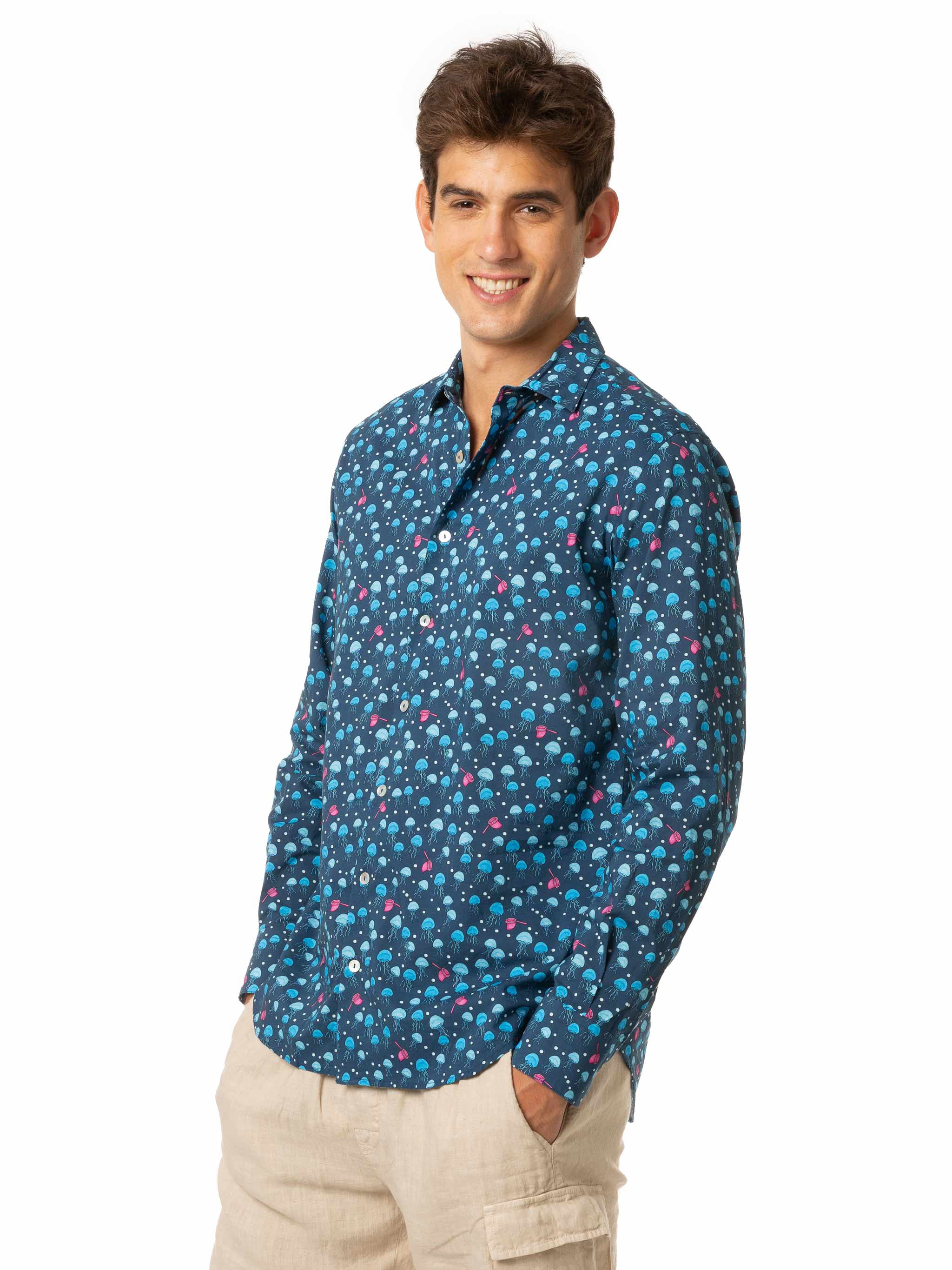 Sikelia jellyfish print shirt - Image 3