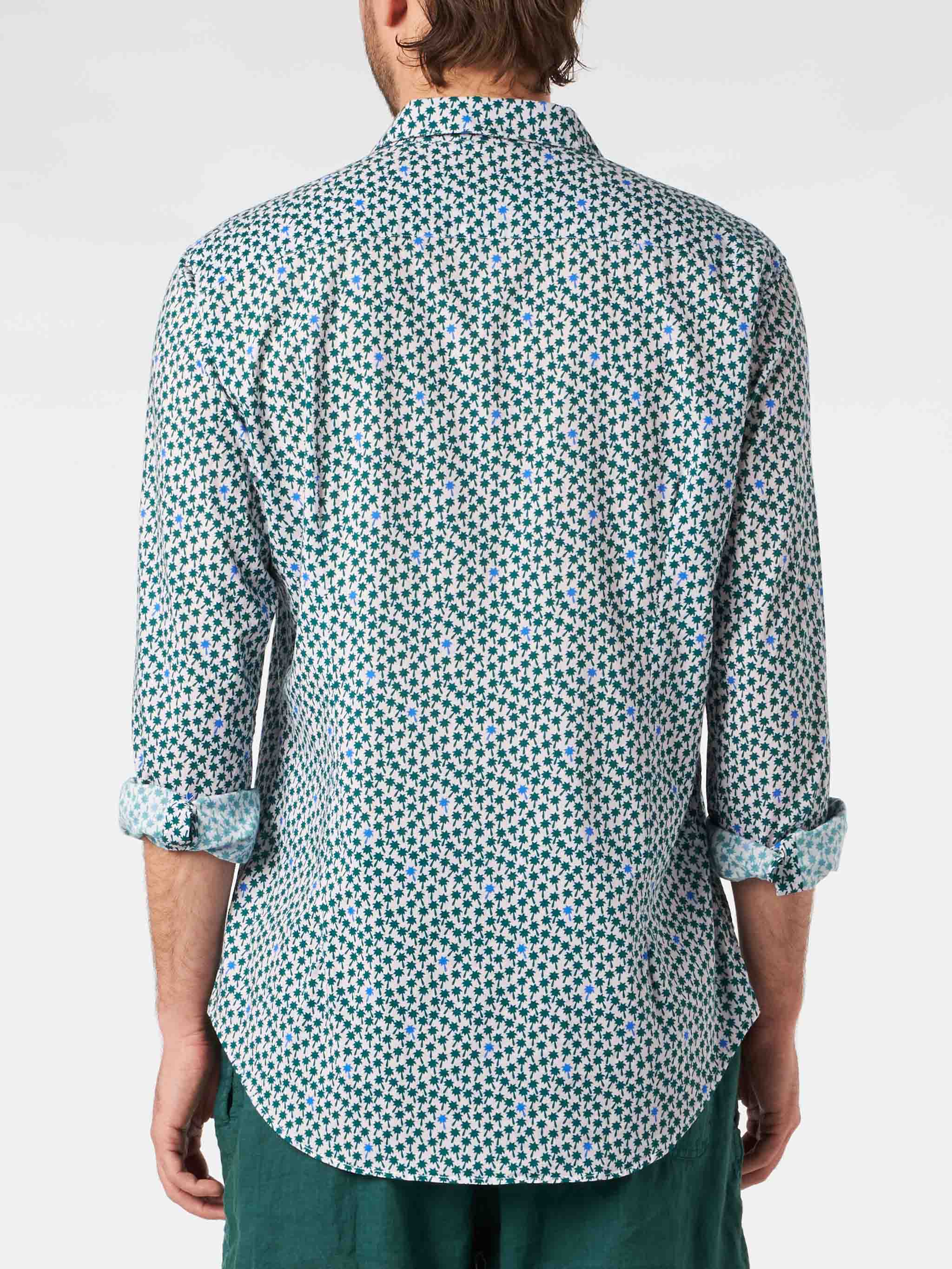 Sikelia pink palms muslin cotton shirt - Image 2