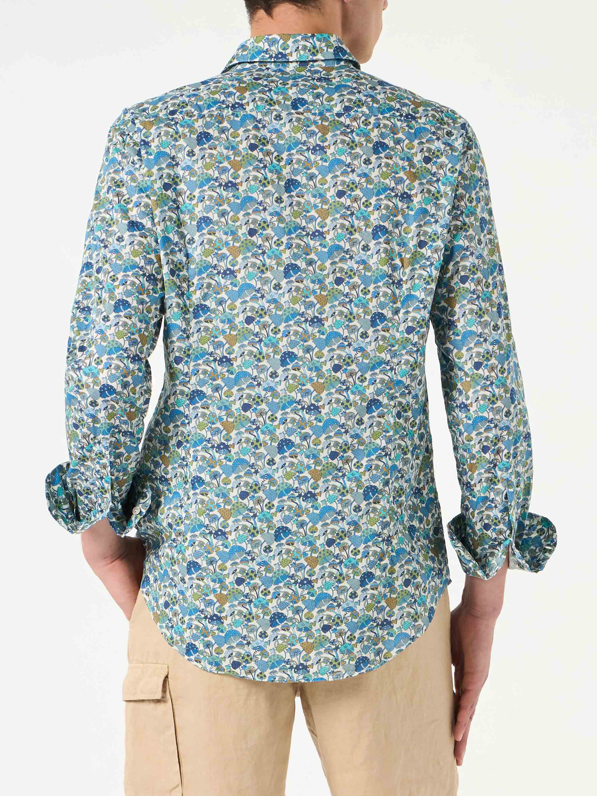 Sikelia multicolor mushrooms muslin cotton shirt | Special Edition - Image 2