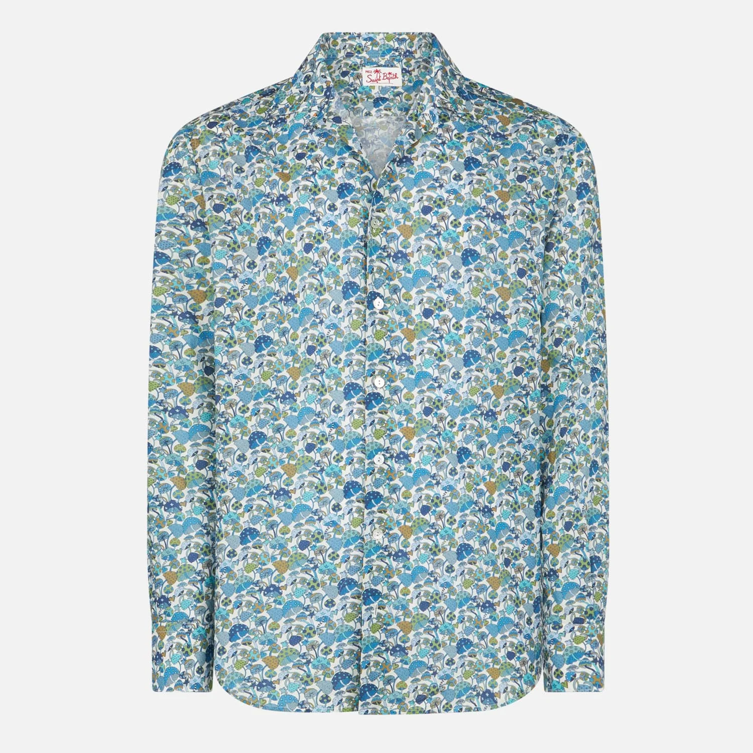 Sikelia multicolor mushrooms muslin cotton shirt | Special Edition - Image 4