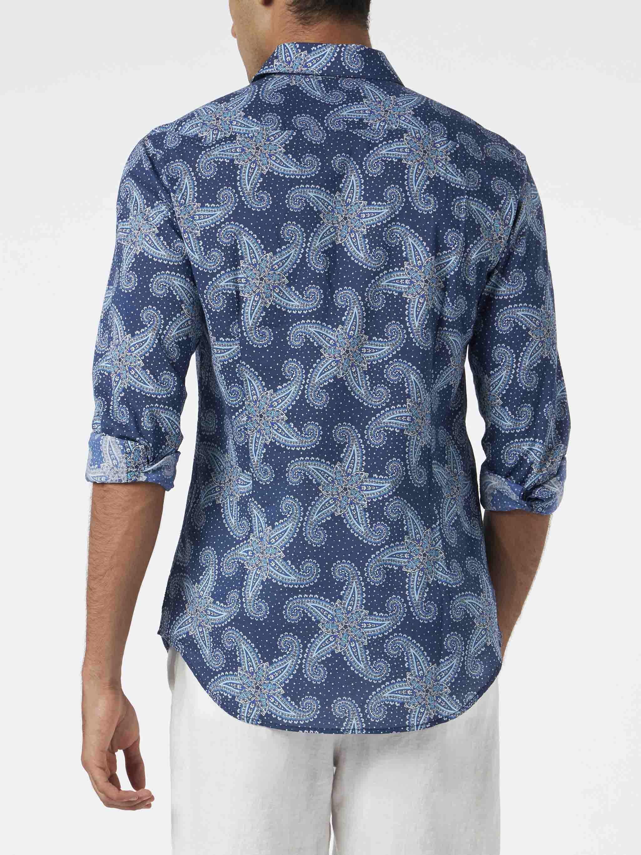 Sikelia blue paisley muslin cotton shirt - Image 2