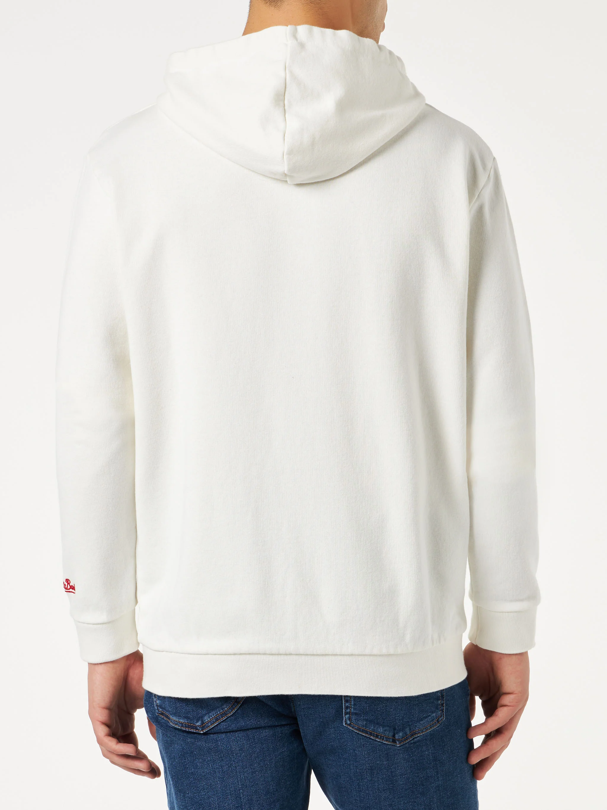 Danny white sweatshirt with patch and embroidery - Image 3