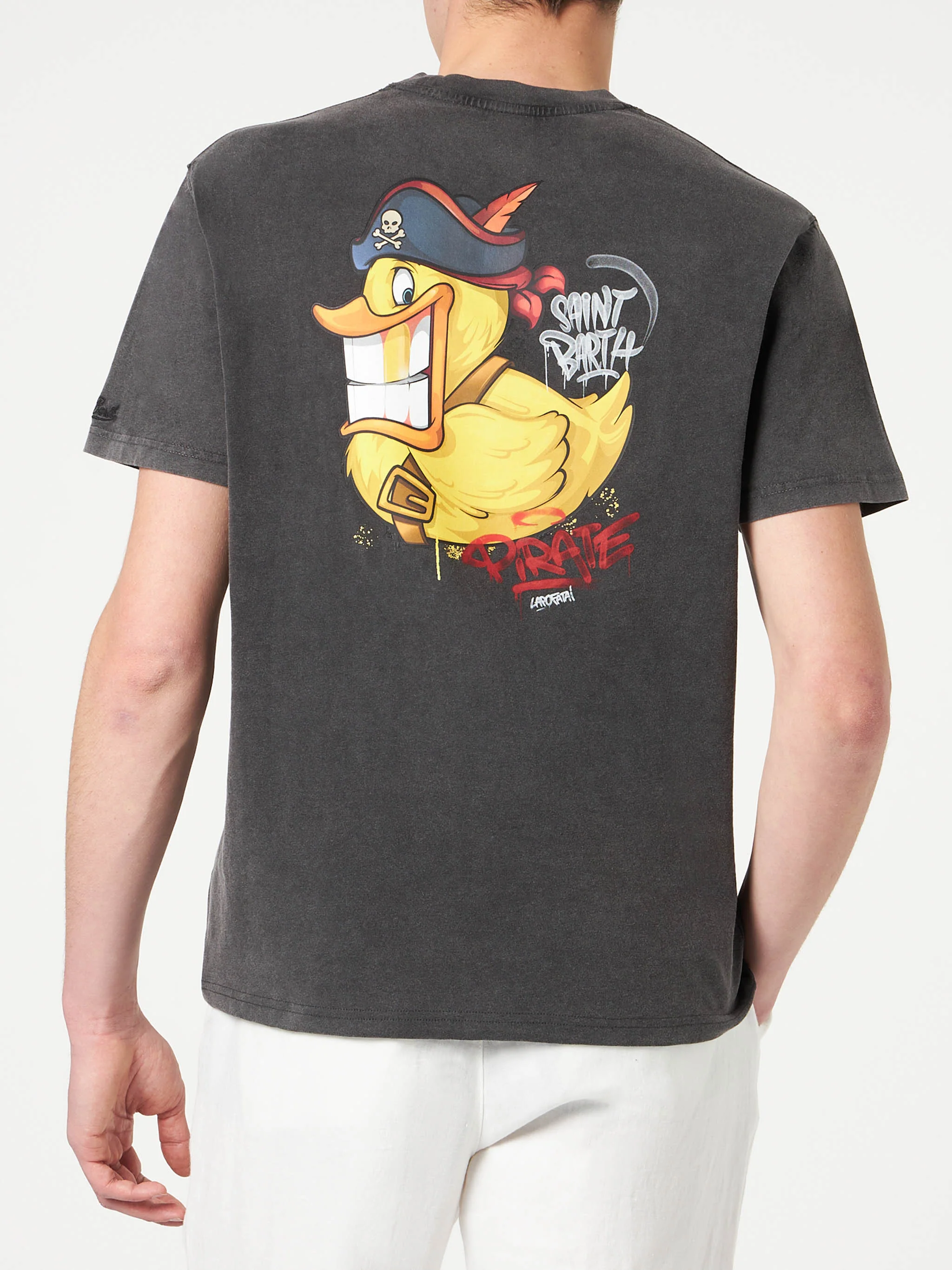 Jack black cotton Crypto ducky pirate t-shirt | Special Edition - Image 3