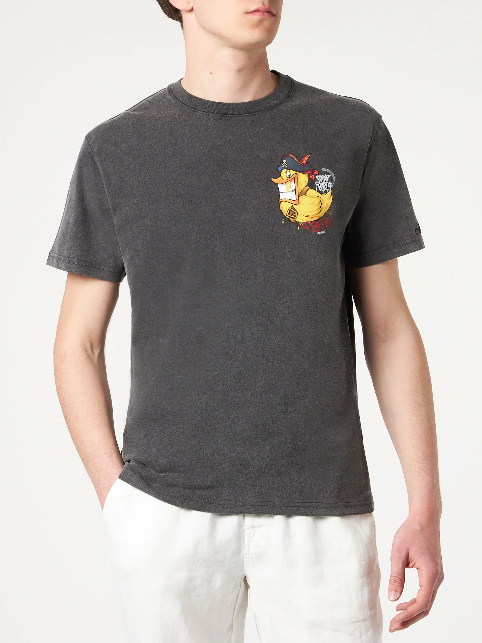 Jack black cotton Crypto ducky pirate t-shirt | Special Edition - Image 4