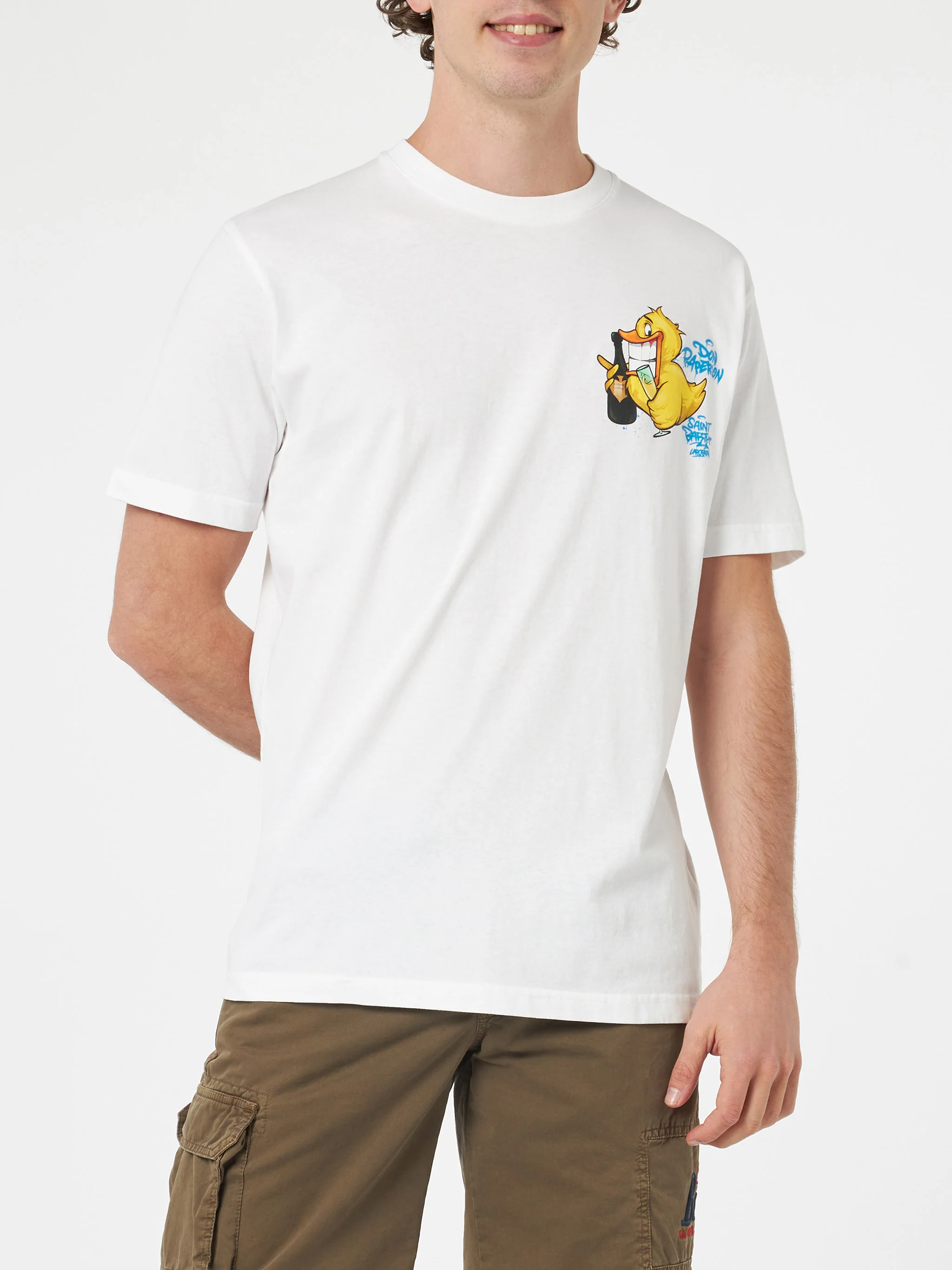 Cryptopuppets Don Paperion t-shirt with front and back print in white | Special Edition - Image 3