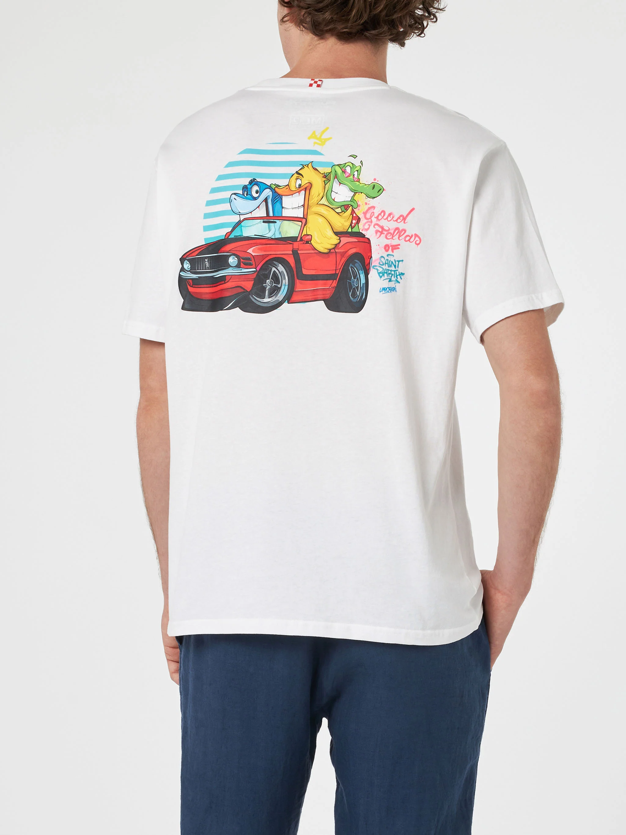 Cryptopuppets Good Fellas t-shirt with print in white | Special Edition - Image 3