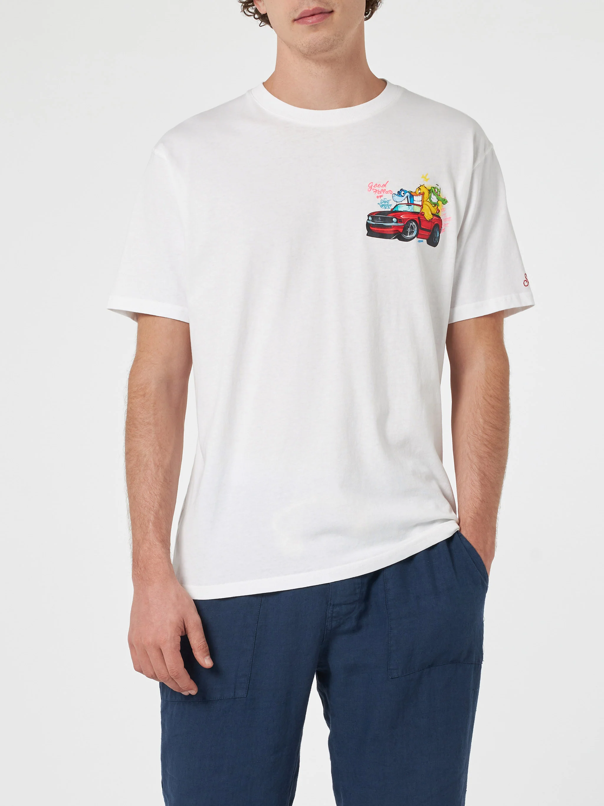 Cryptopuppets Good Fellas t-shirt with print in white | Special Edition - Image 4