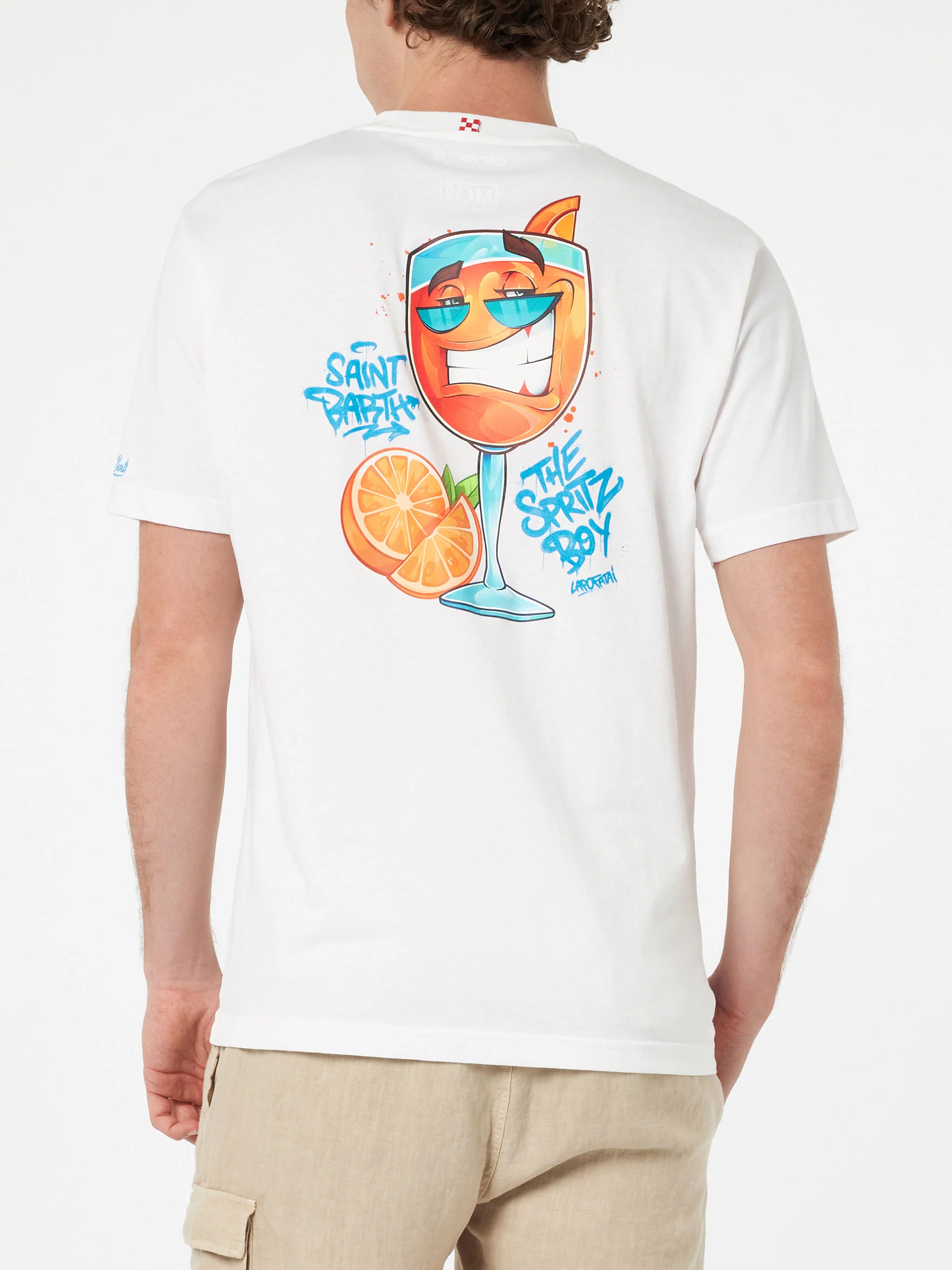 Cryptopuppets Spritz t-shirt with front and back print in white | Special Edition - Image 3