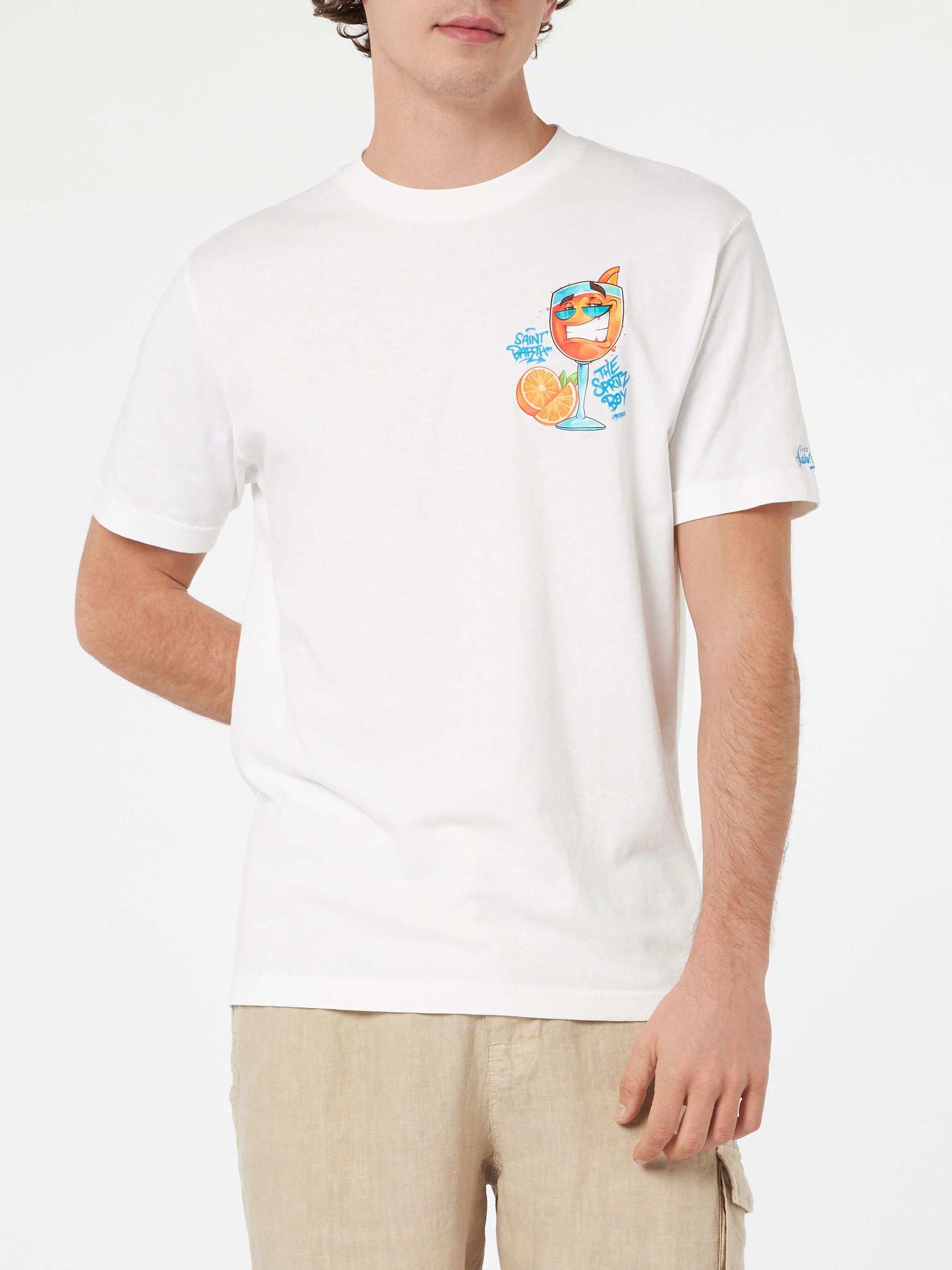 Cryptopuppets Spritz t-shirt with front and back print in white | Special Edition - Image 4