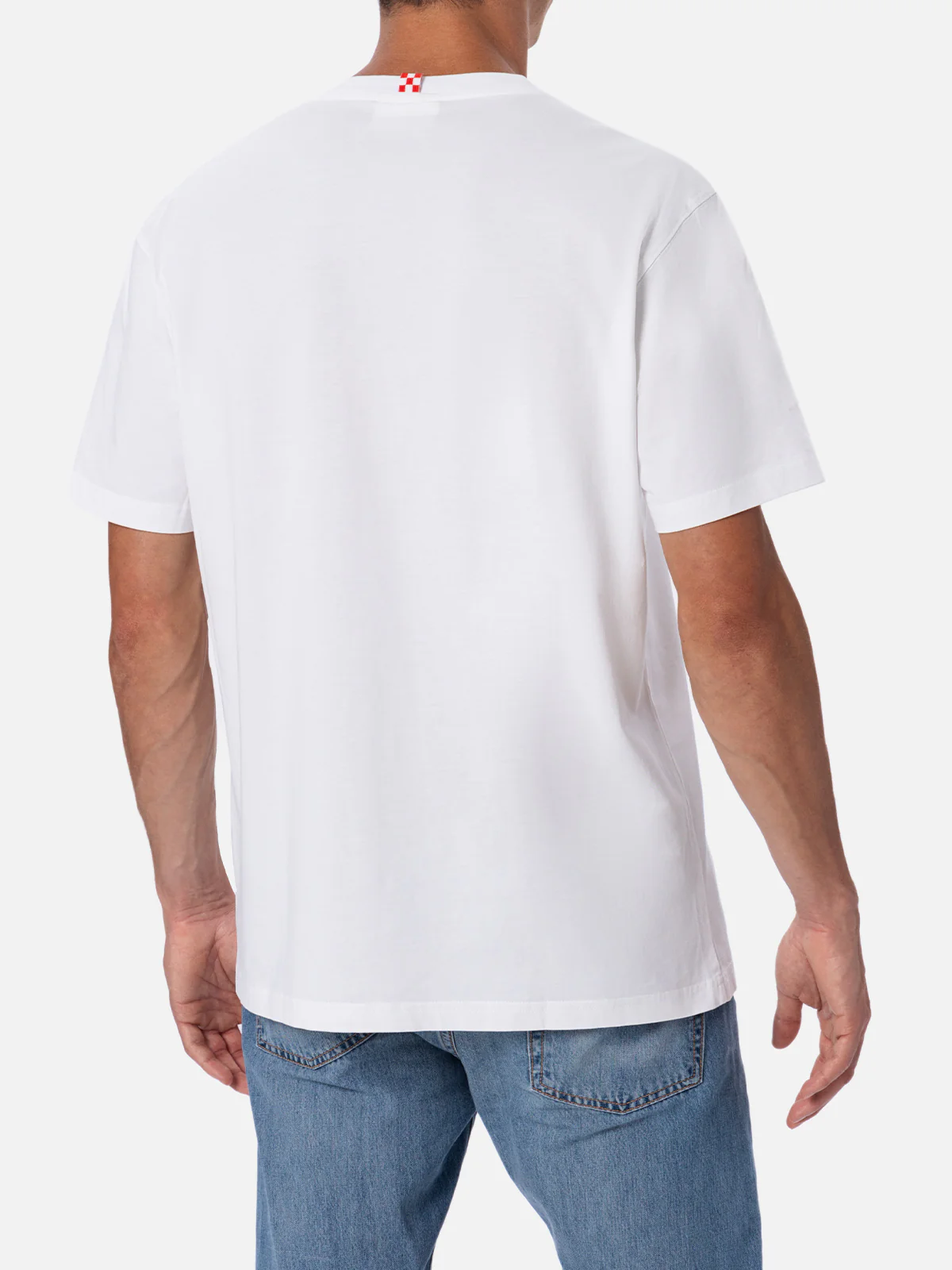 Fiat 500 t-shirt with print and surf embroidery in white | Special Edition - Image 4