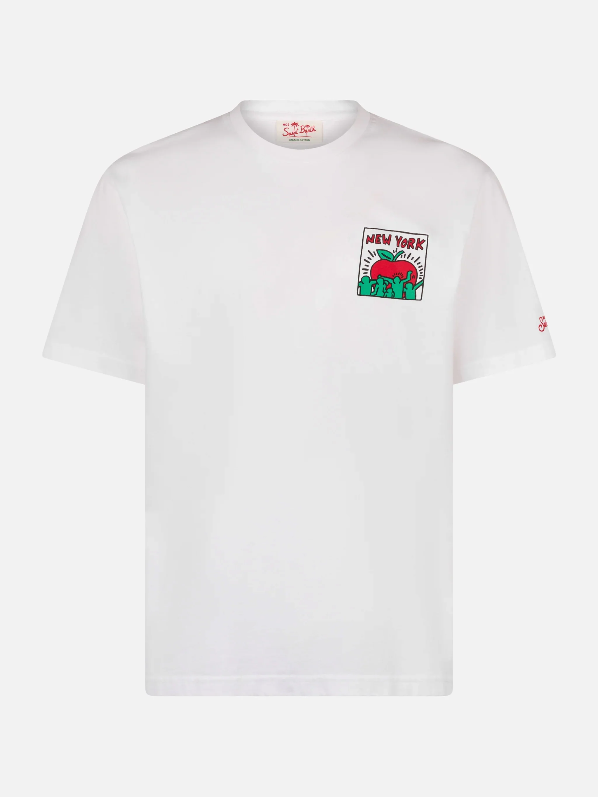 Keith Haring NY t-shirt with front and back print in white | Special Edition - Image 5
