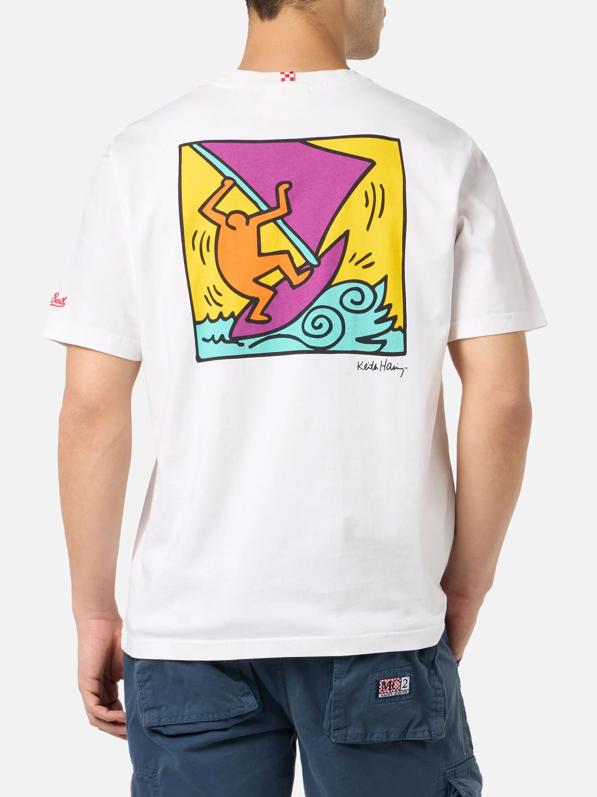 Keith Haring t-shirt with front and back print in white | Special Edition - Image 5