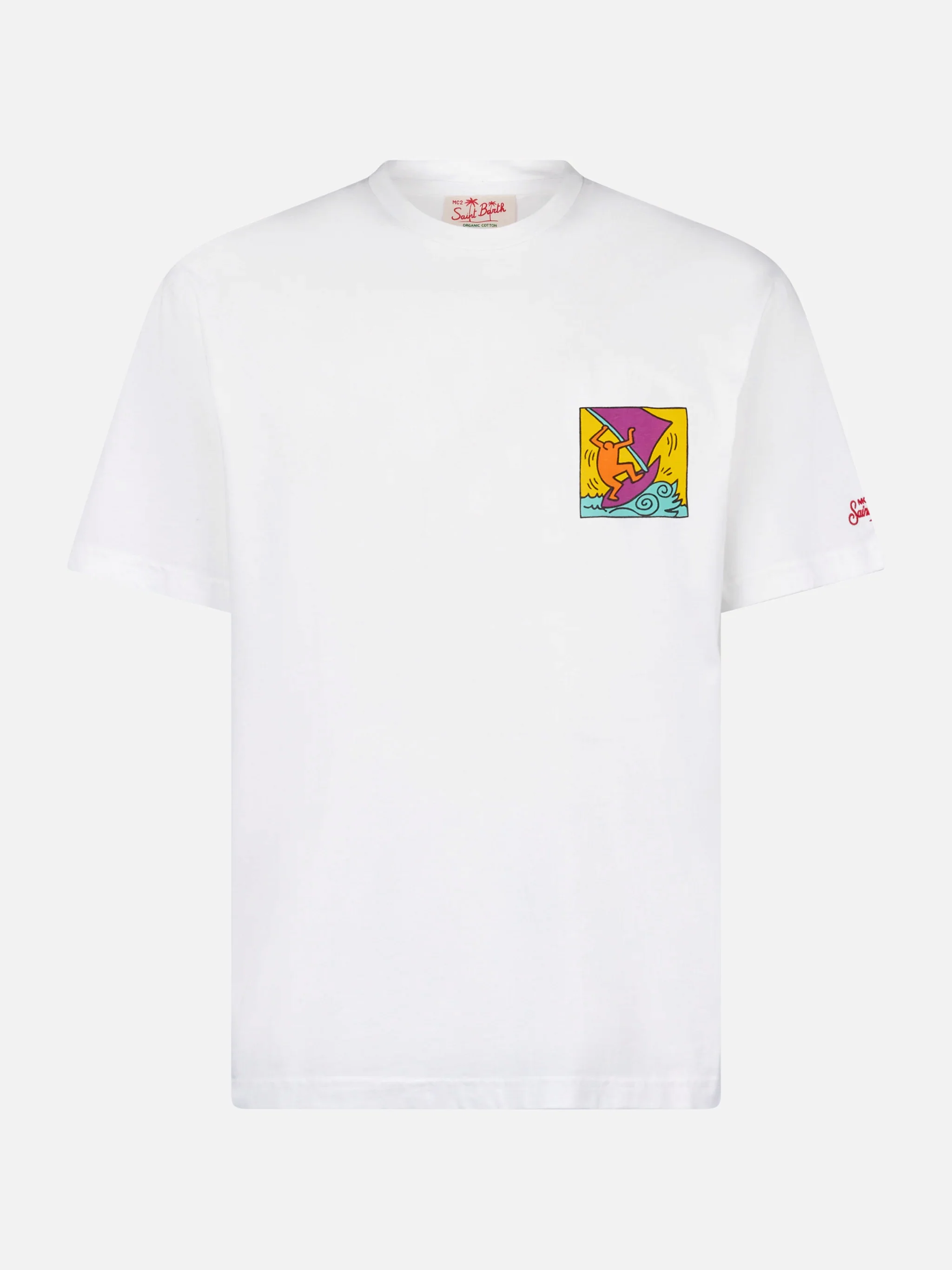 Keith Haring t-shirt with front and back print in white | Special Edition - Image 6