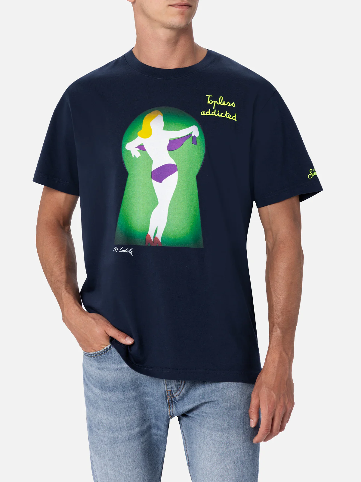 T-shirt with Lodola print and embroidery | Special Edition - Image 2