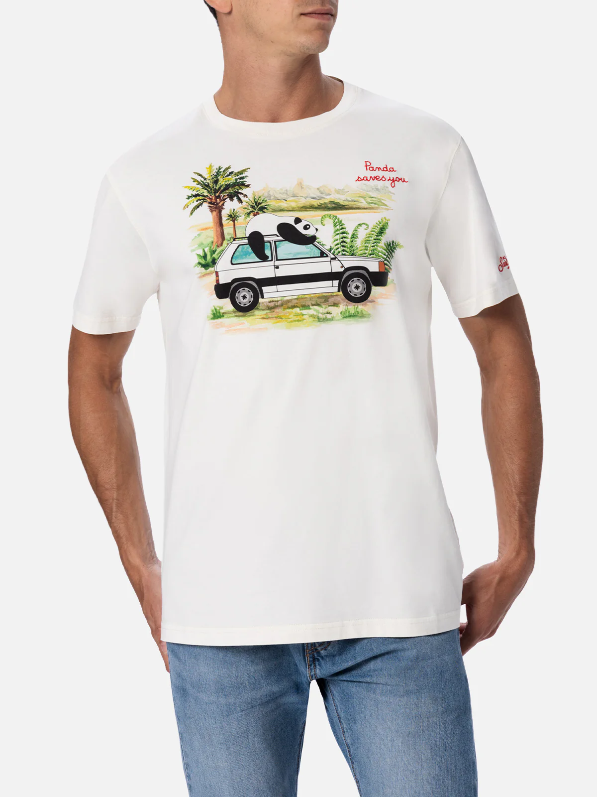 T-shirt with Panda print and embroidery | Special Edition - Image 3