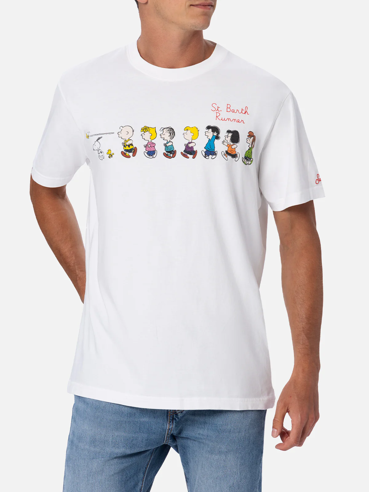 Peanuts t-shirt with print and embroidery in white | Special Edition - Image 2