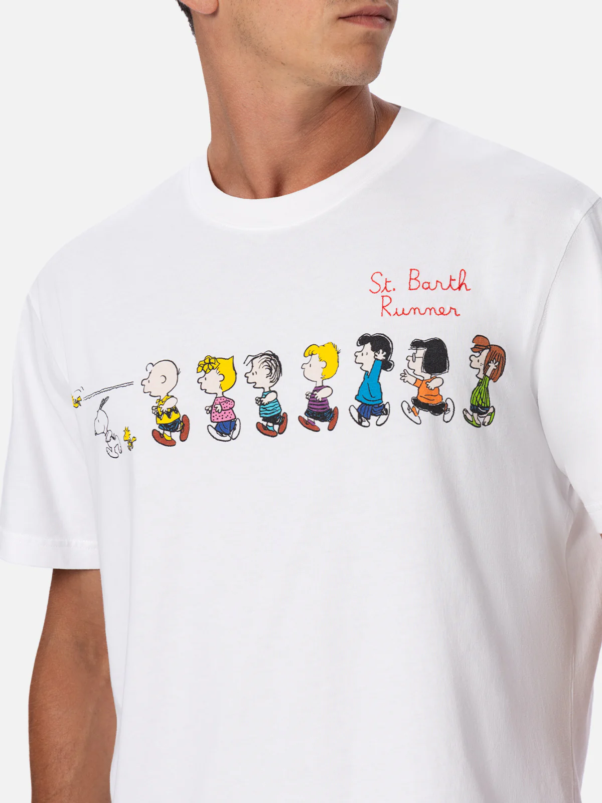 Peanuts t-shirt with print and embroidery in white | Special Edition - Image 3
