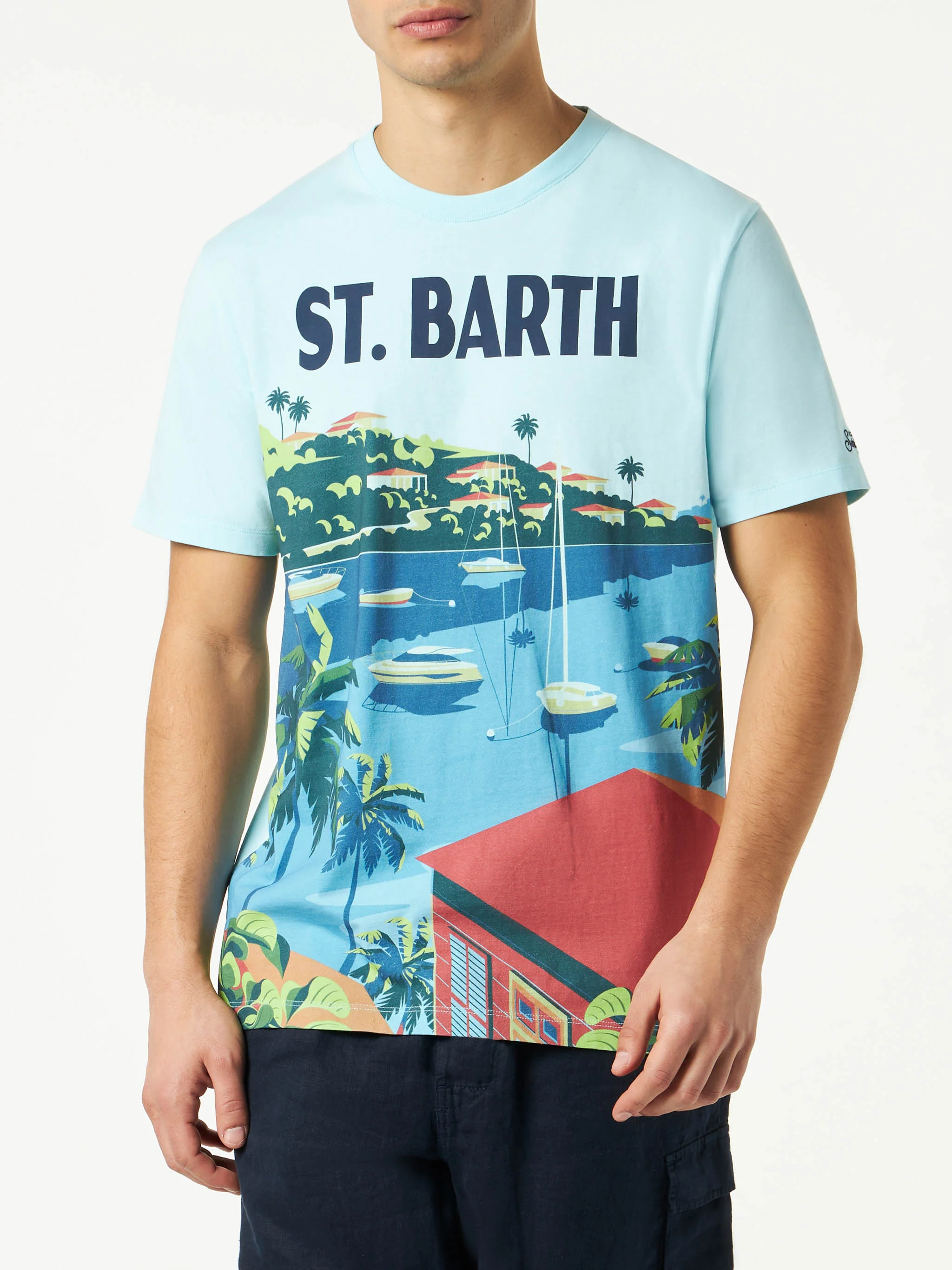 T-shirt with Saint Barth postcard print - Image 2