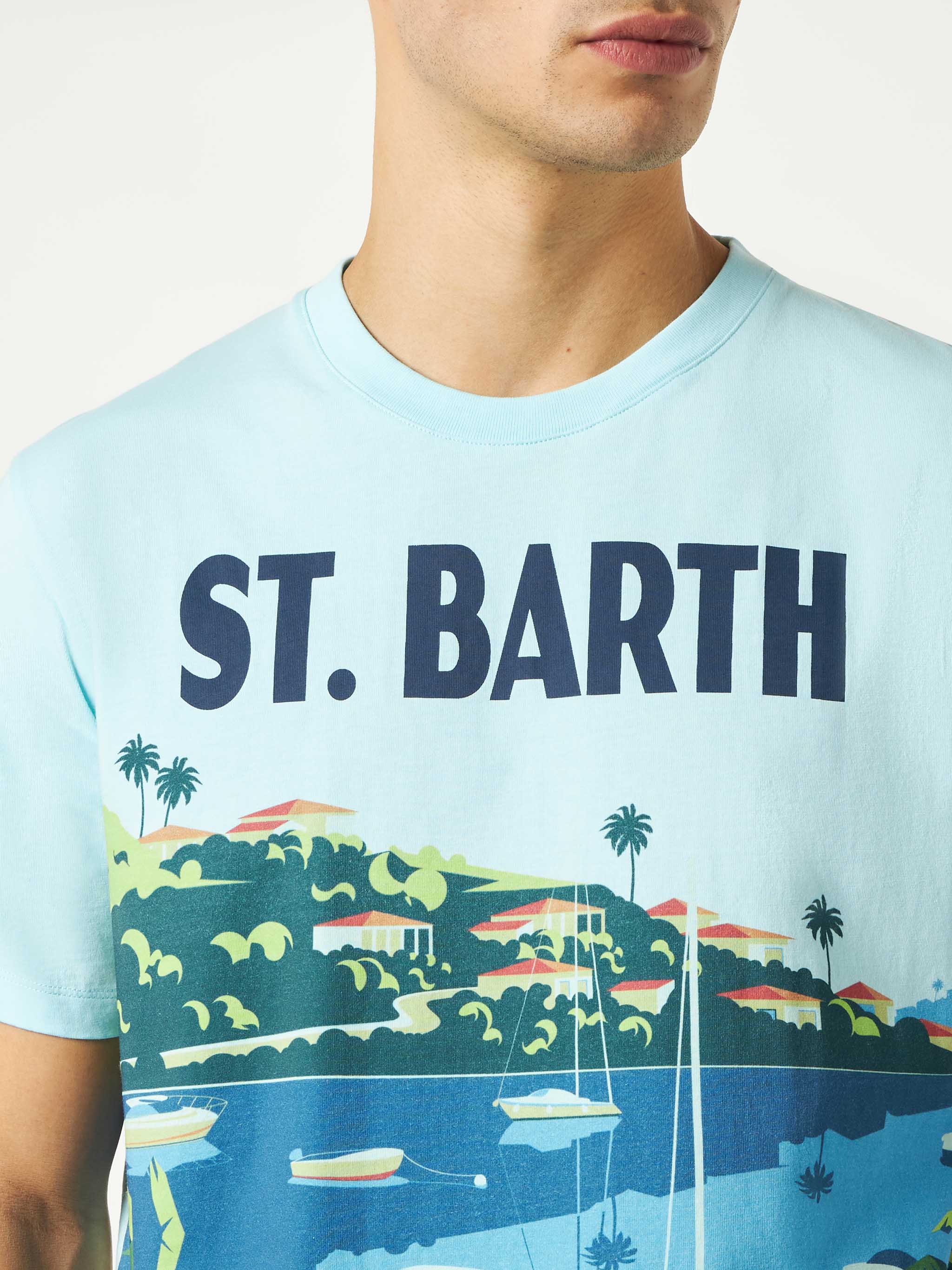 T-shirt with Saint Barth postcard print - Image 3