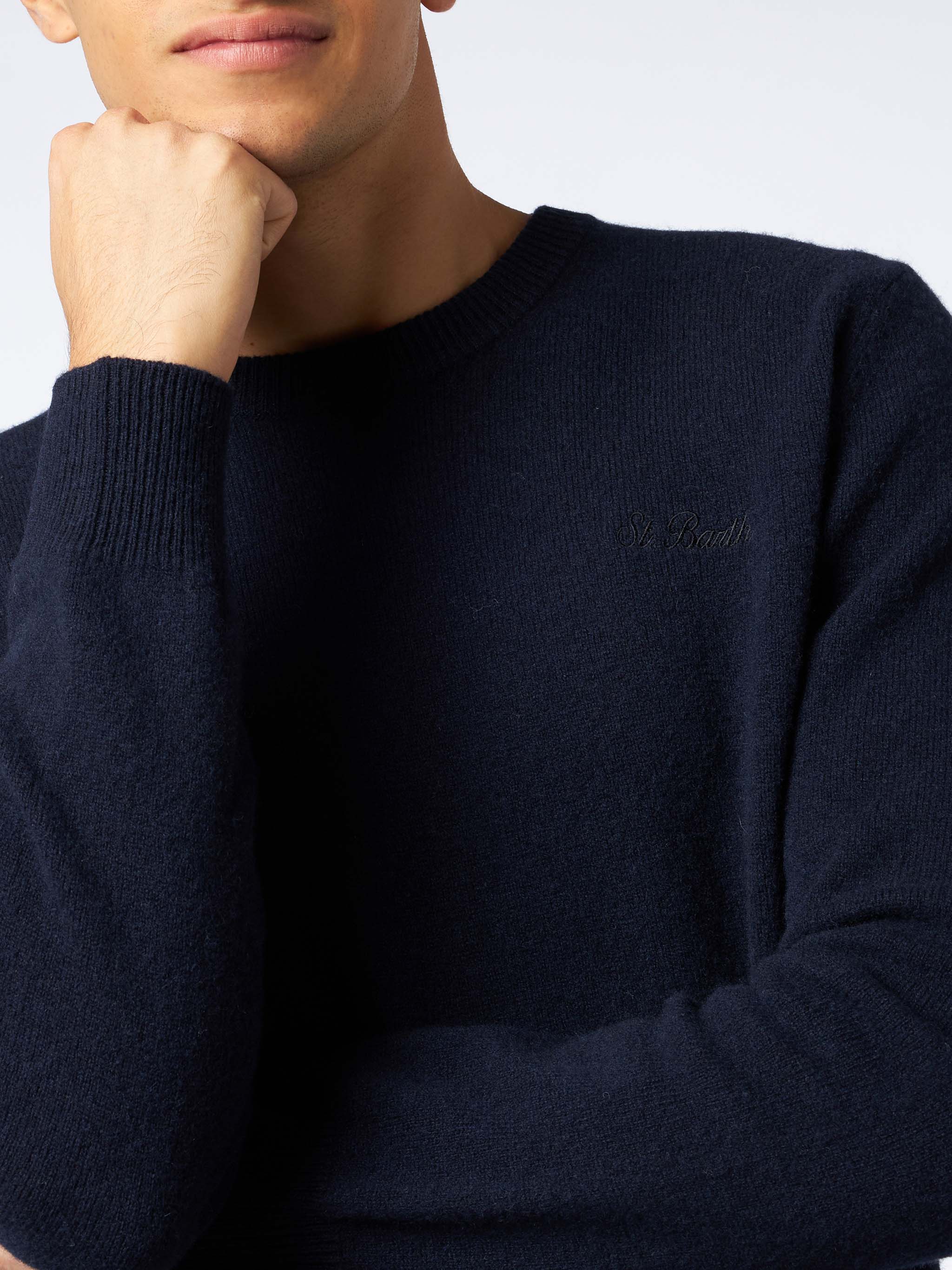 Blue sweater Regent in lambswool - Image 3