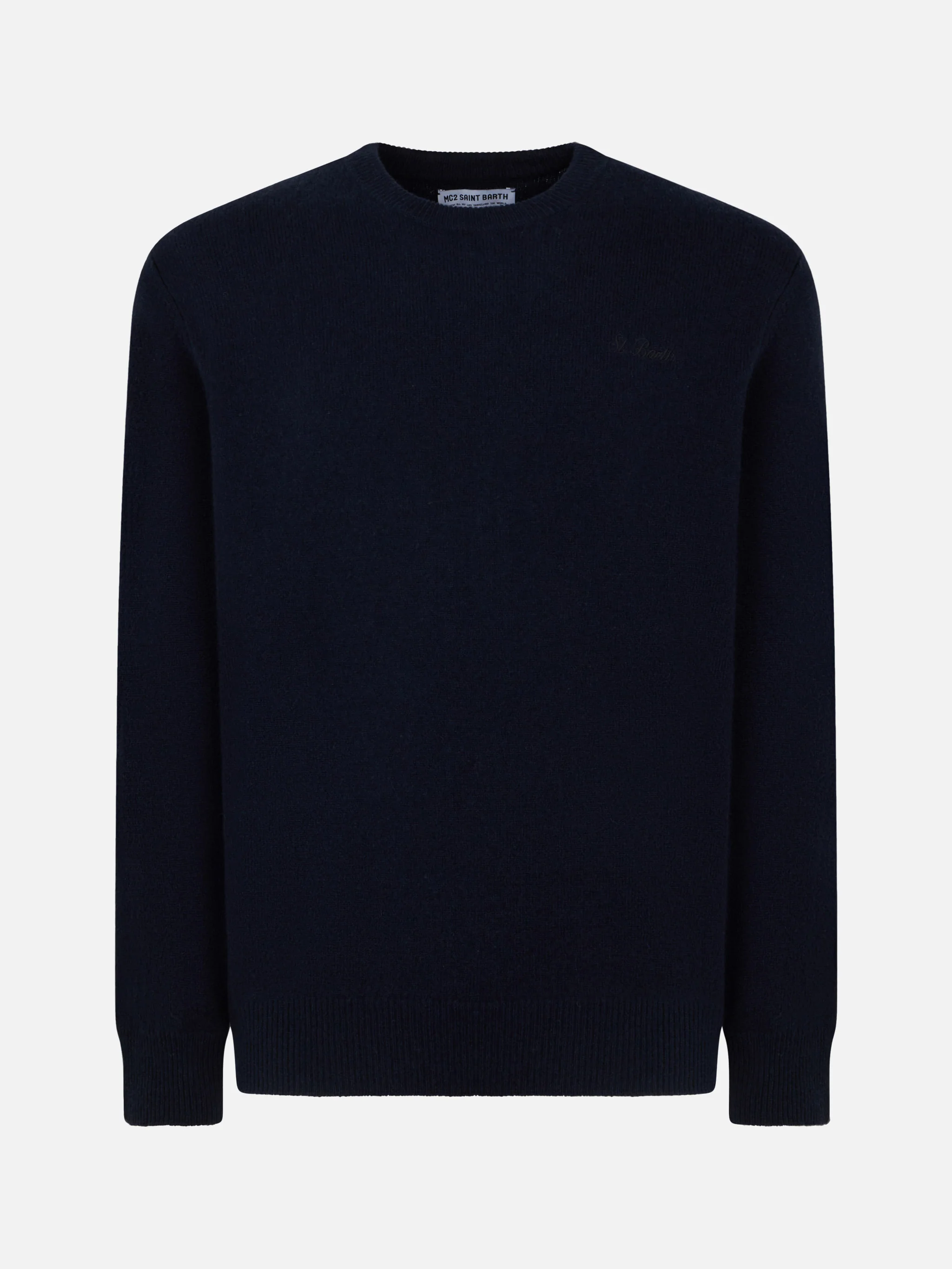 Blue sweater Regent in lambswool - Image 4