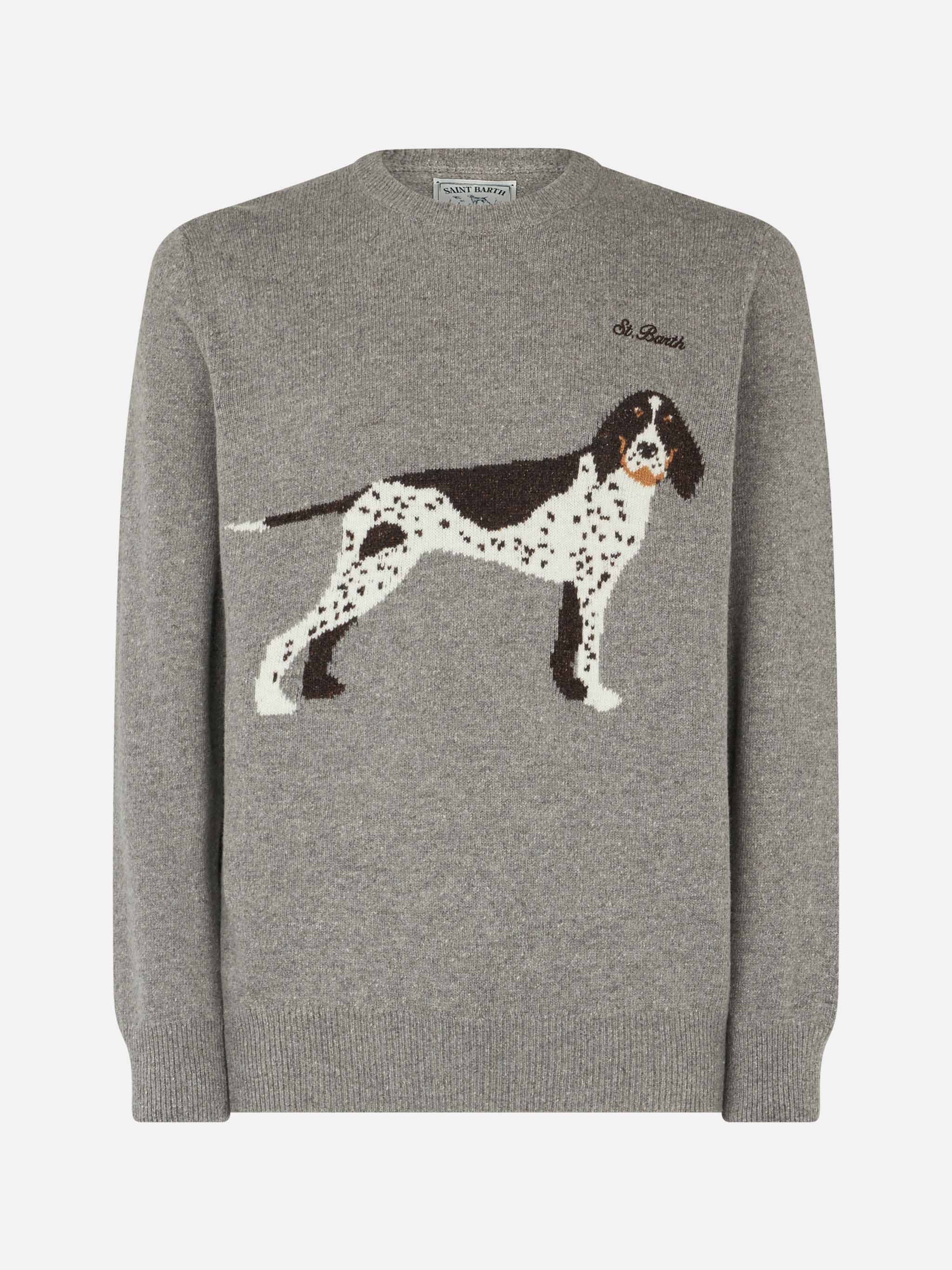 Heron grey donegal dog sweater - Image 4