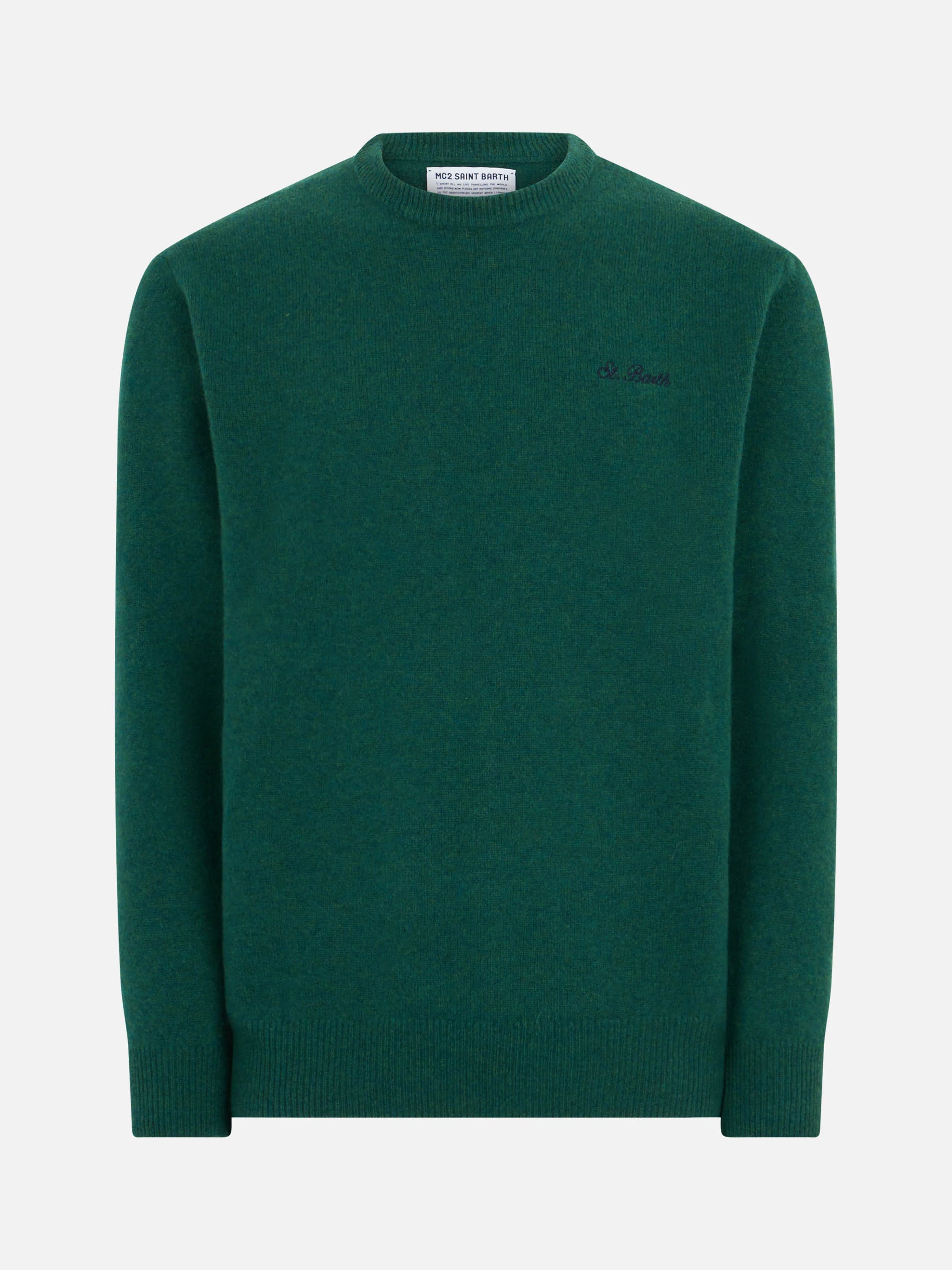 Green sweater Regent in lambswool - Image 4