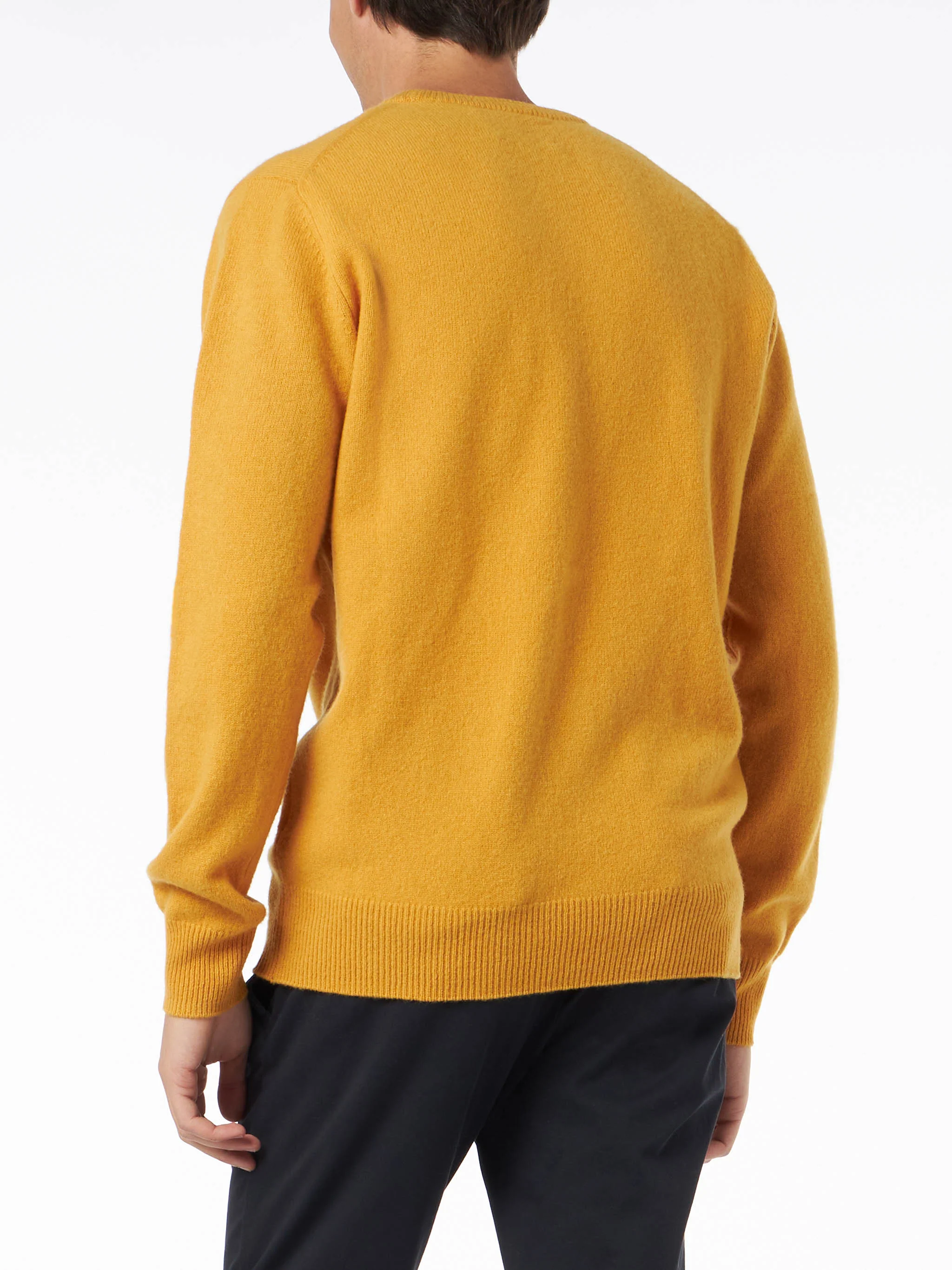 Ochre yellow sweater Regent in lambswool - Image 3