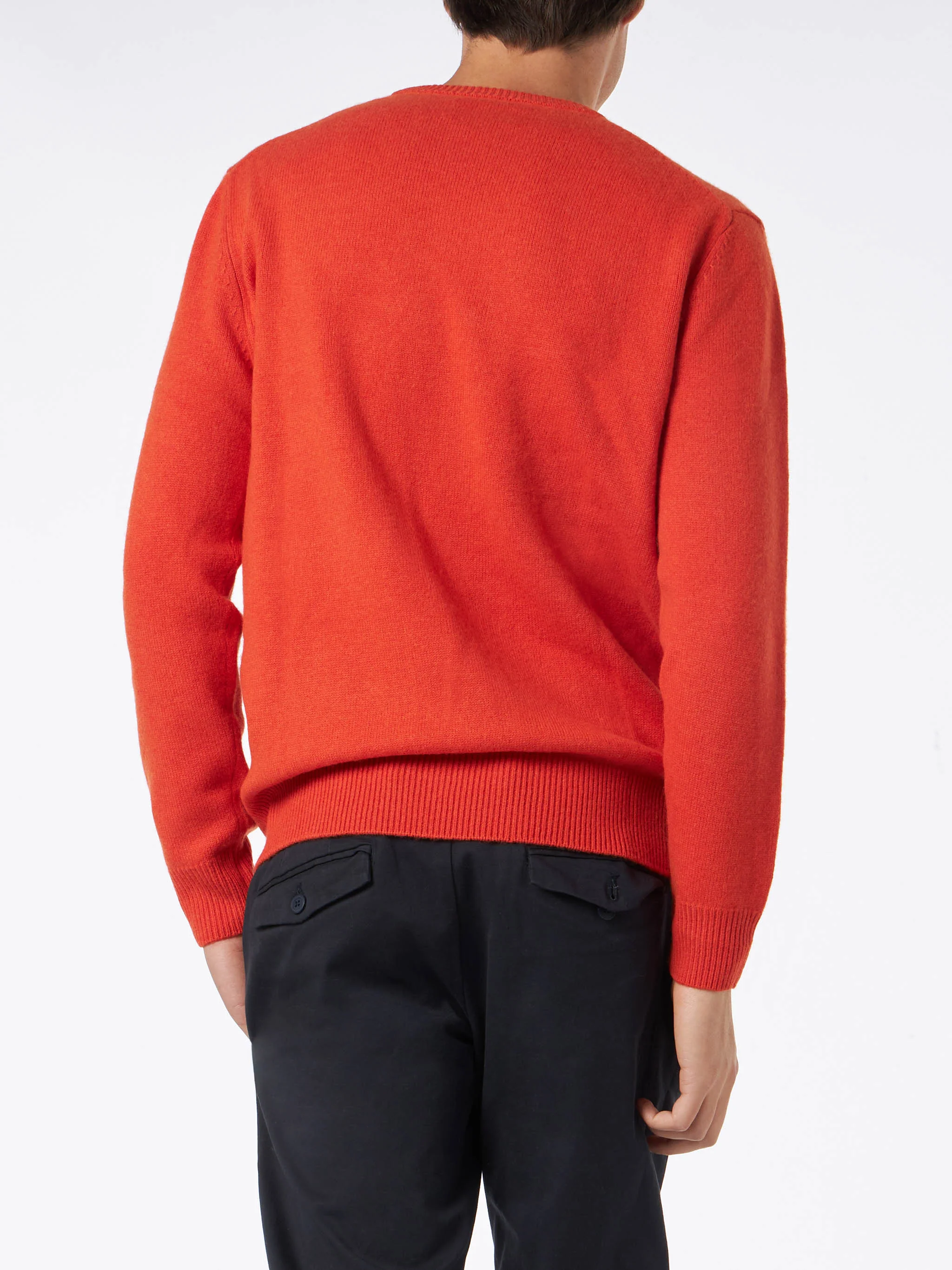 Heron orange sweater with St. Barth embroidery - Image 3
