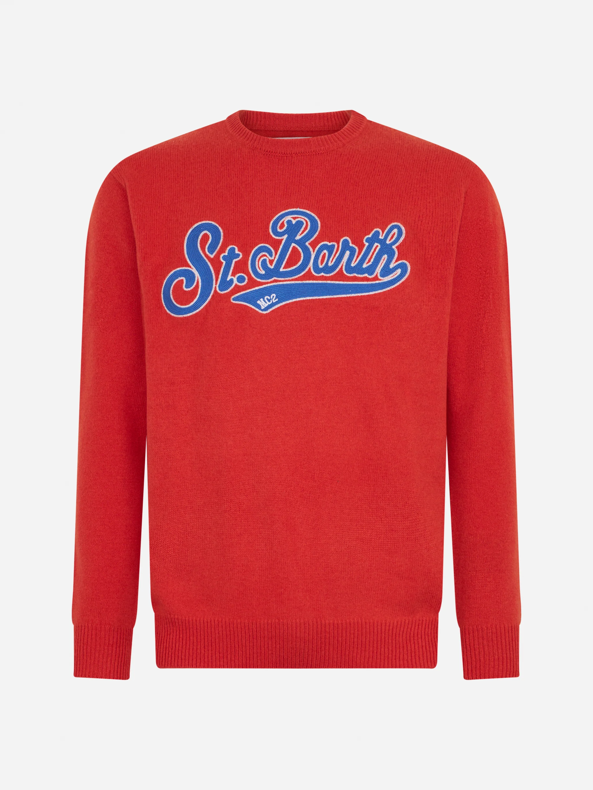 Heron orange sweater with St. Barth embroidery - Image 4