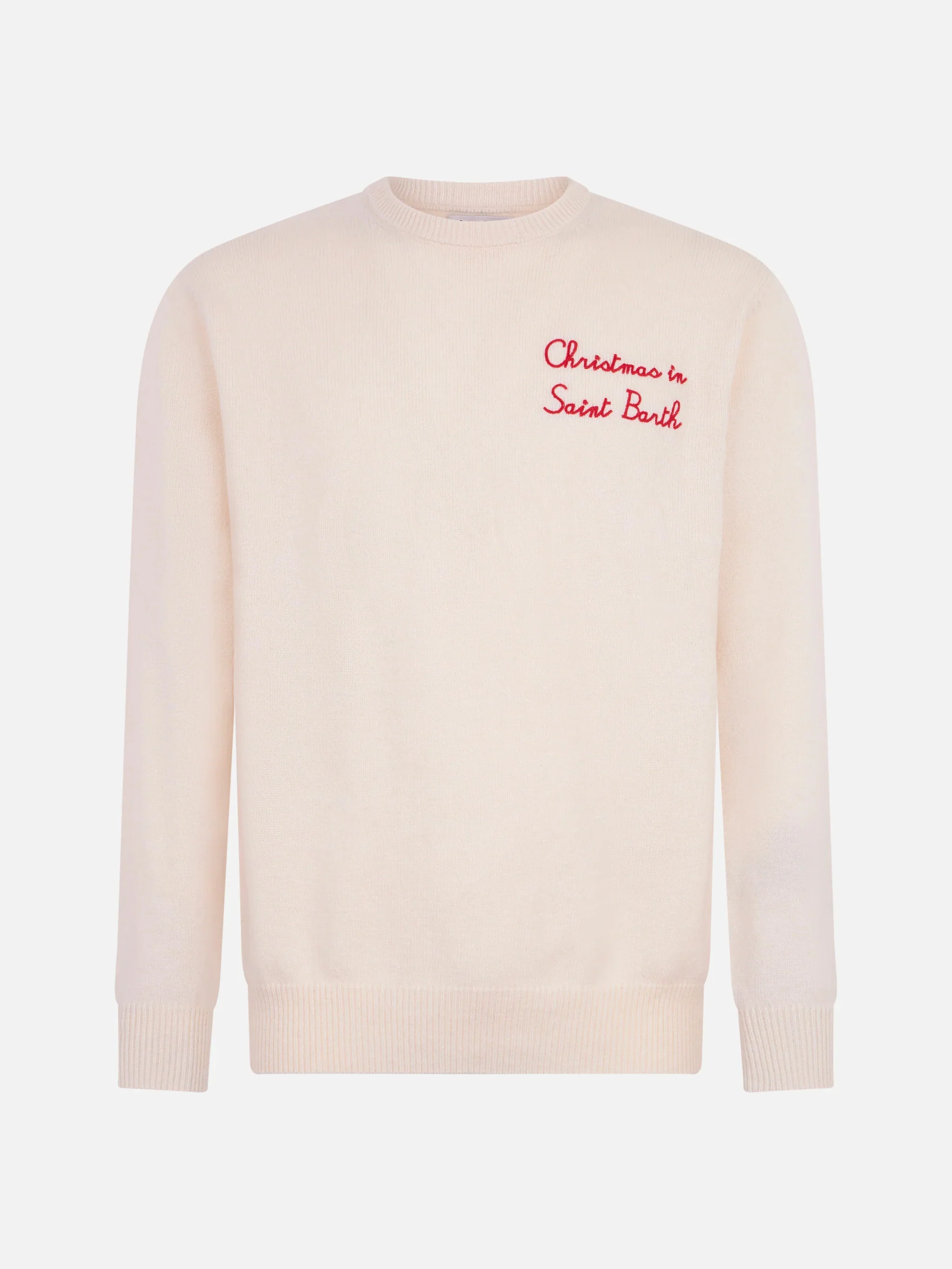 Crewneck sweater Heron with Christmas in Saint Barth embroidery - Image 4