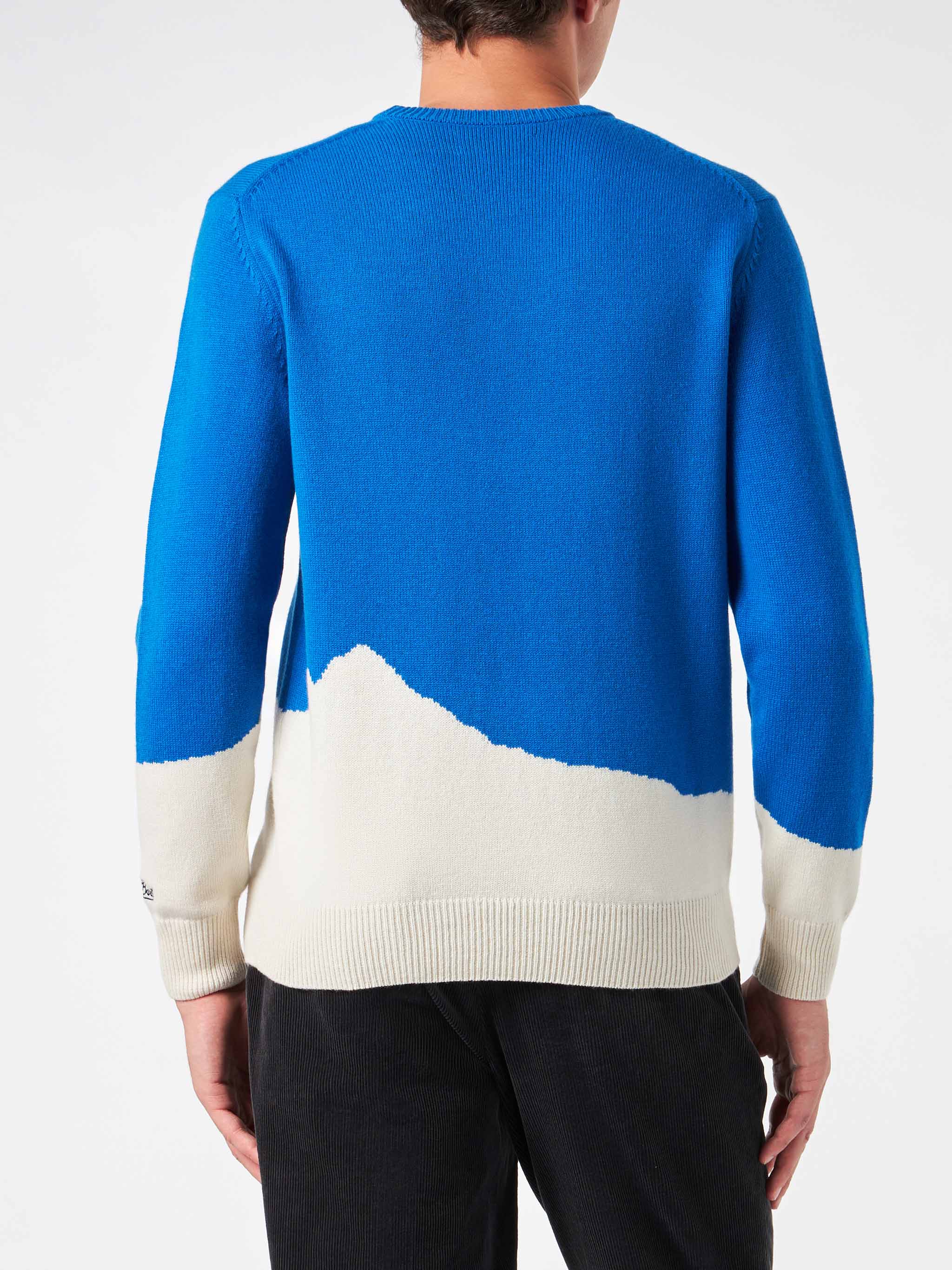 Crewneck sweater Heron with Courma postacard jacquard - Image 3