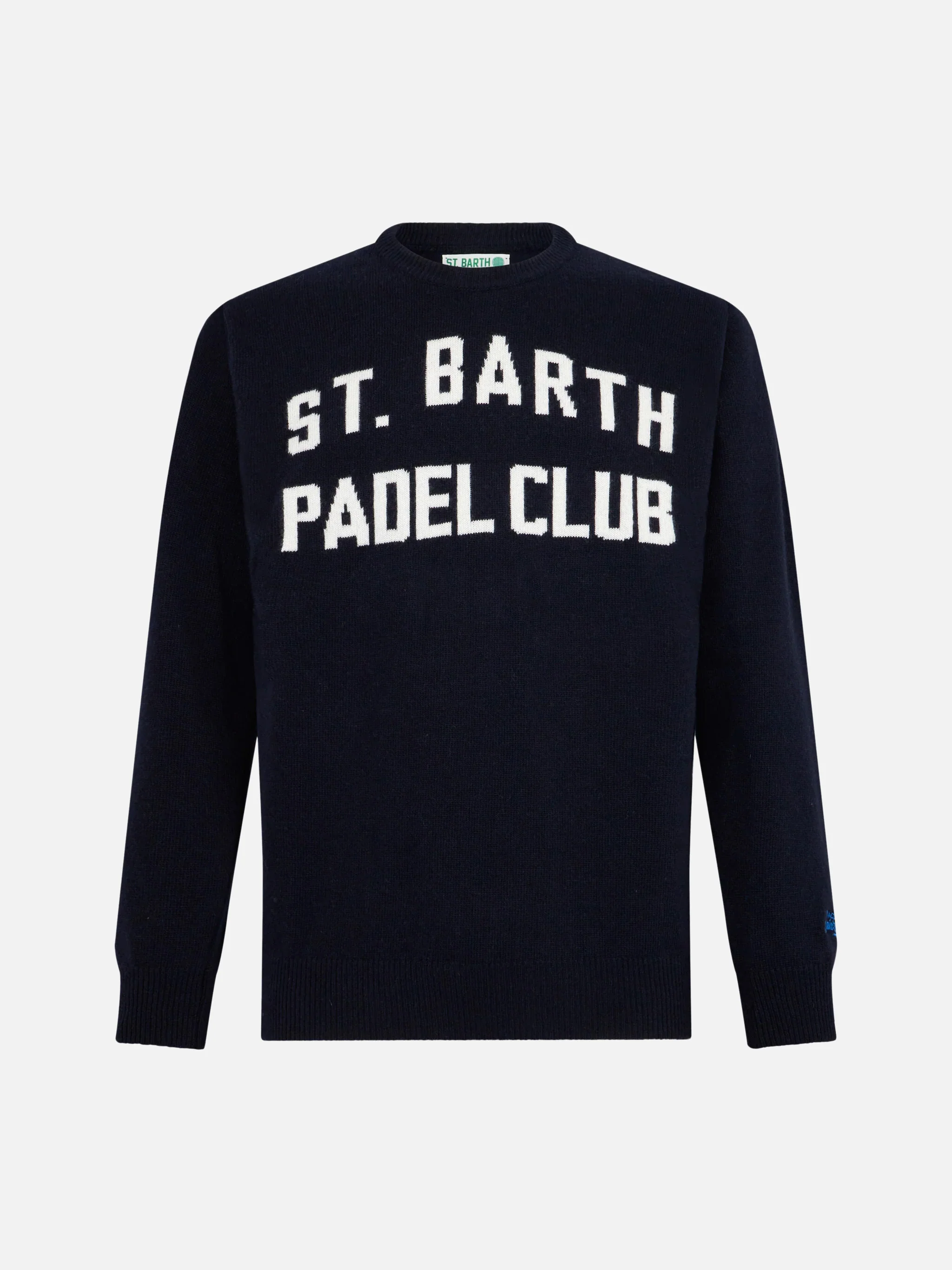 Crewneck sweater Heron with St. Barth Padel Club jacquard - Image 4