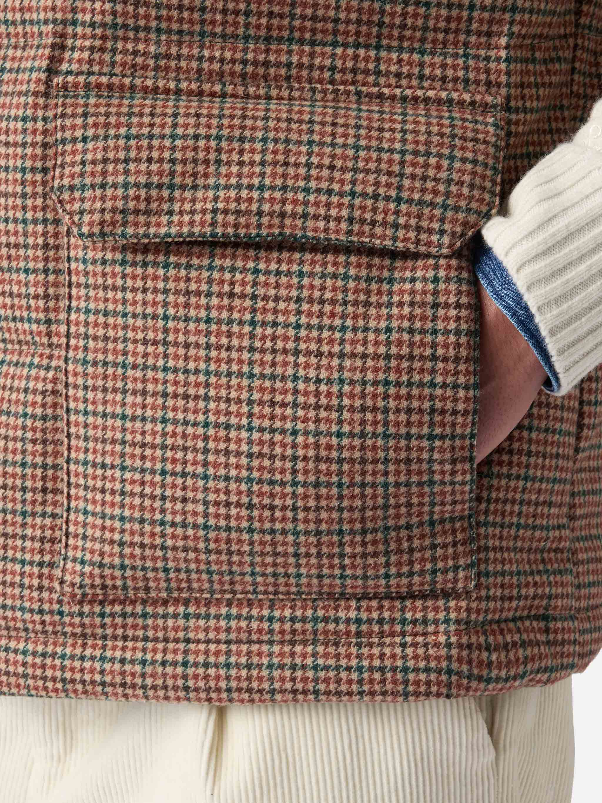 Down padded vest Thunder with pied de poul print - Image 5