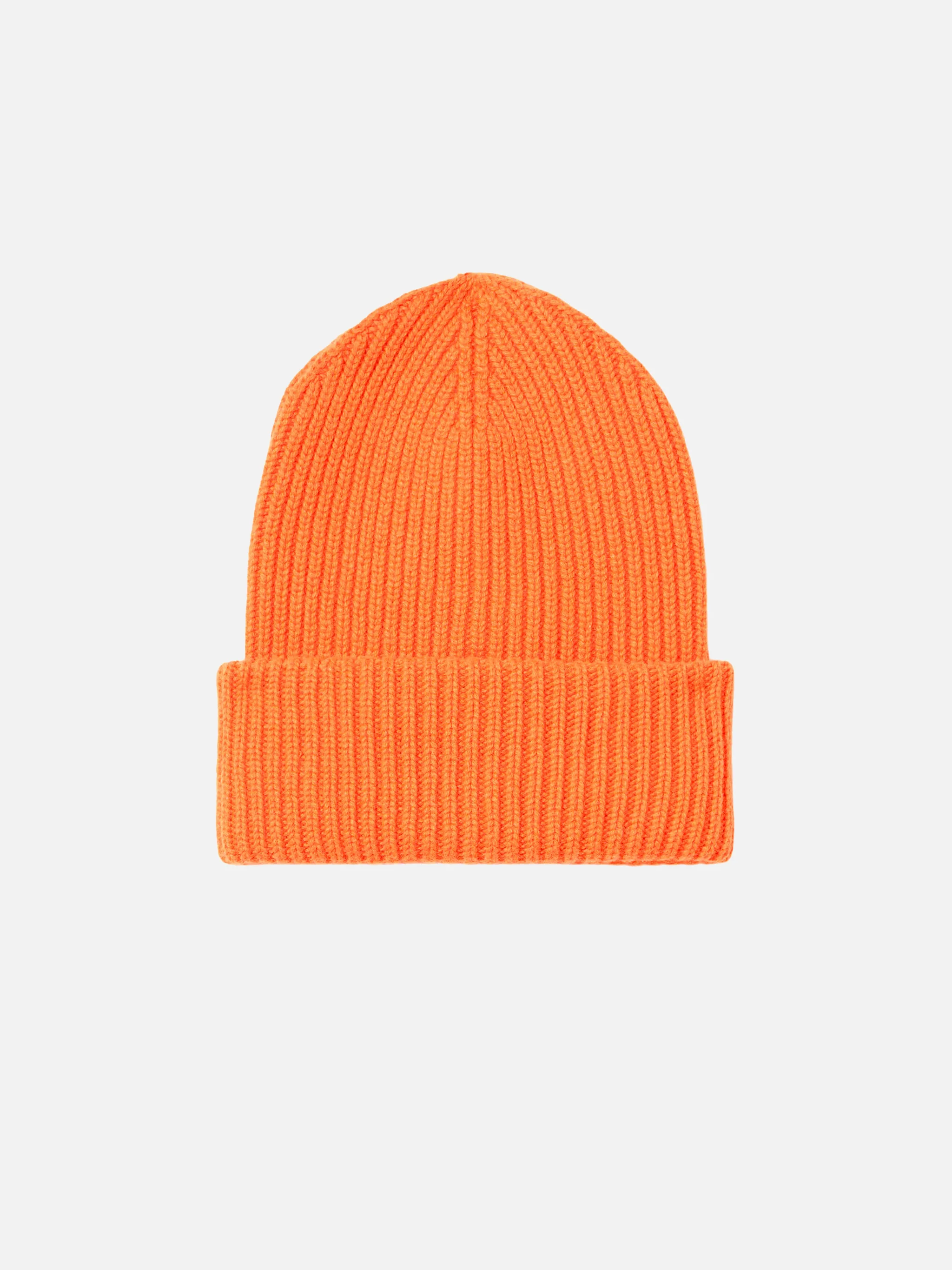 Fluo orange ribbed beanie Berry with Saint Barth patch - Image 3
